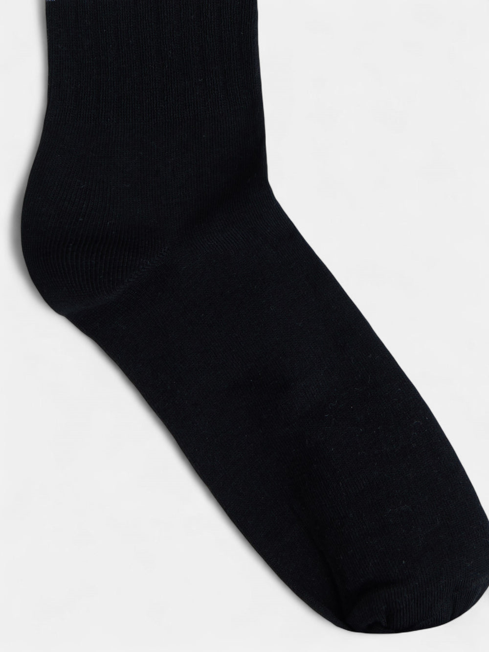 Chaussettes à rayures contrastées noires en forme de raquette