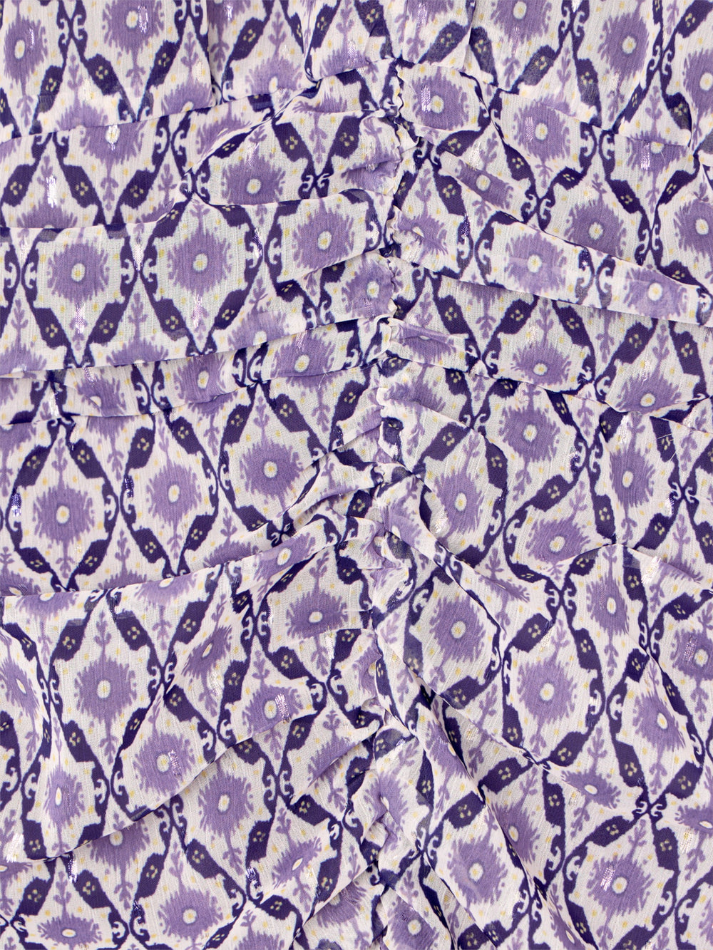 Vestido manga francesa estampado malva