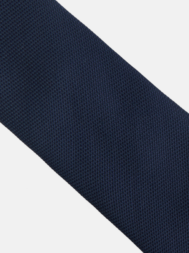 Cravate en laine bleu marine