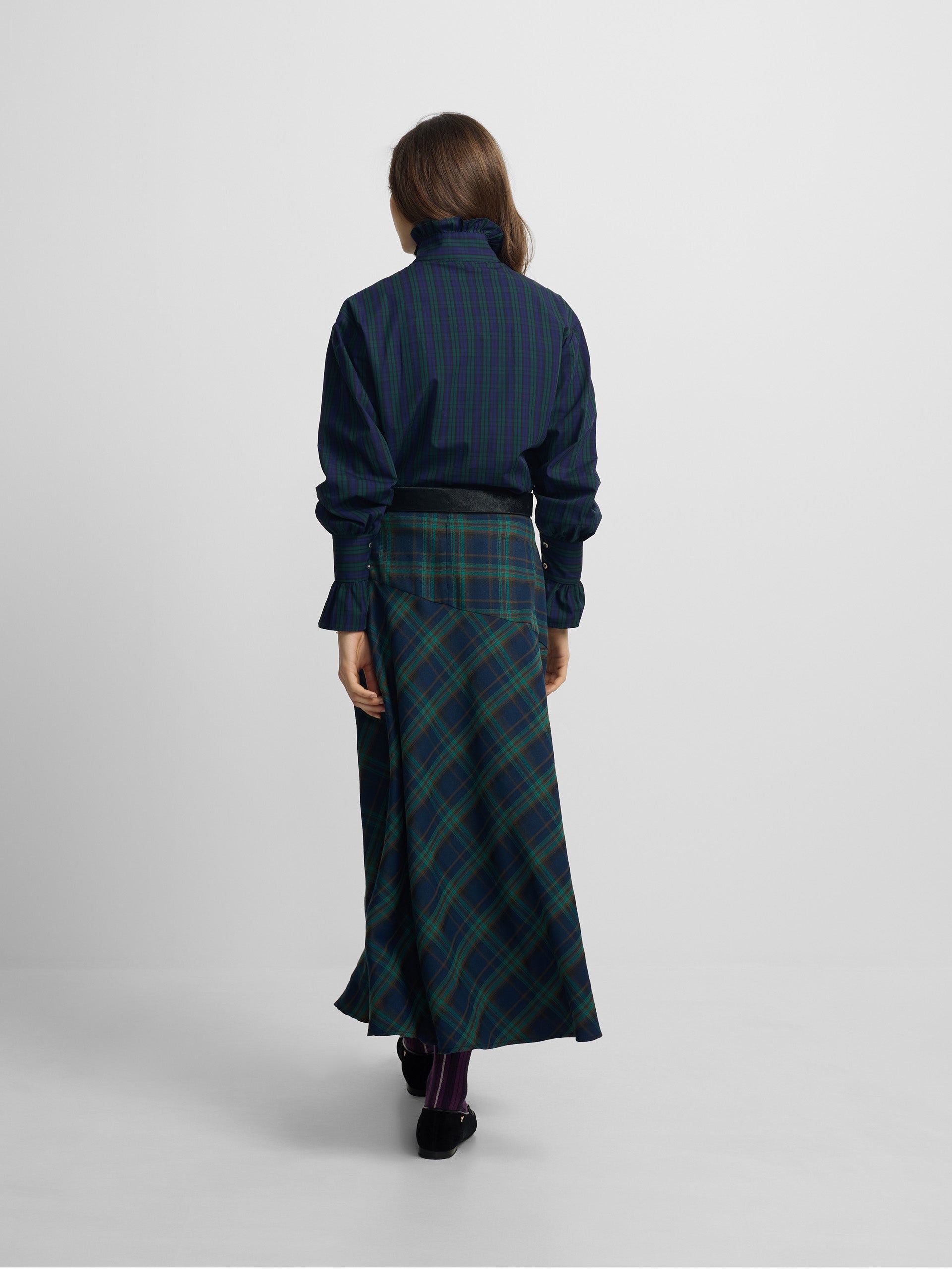 Camisa gola xadrez verde