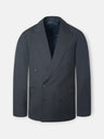 Stretch grey double-breasted suit jacket