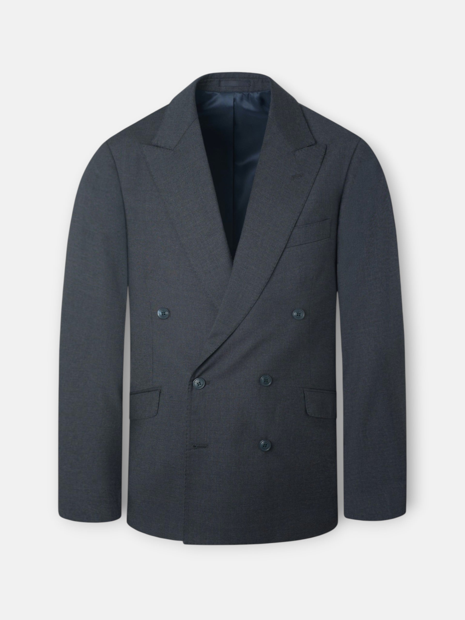 Veste de costume croisée stretch grise