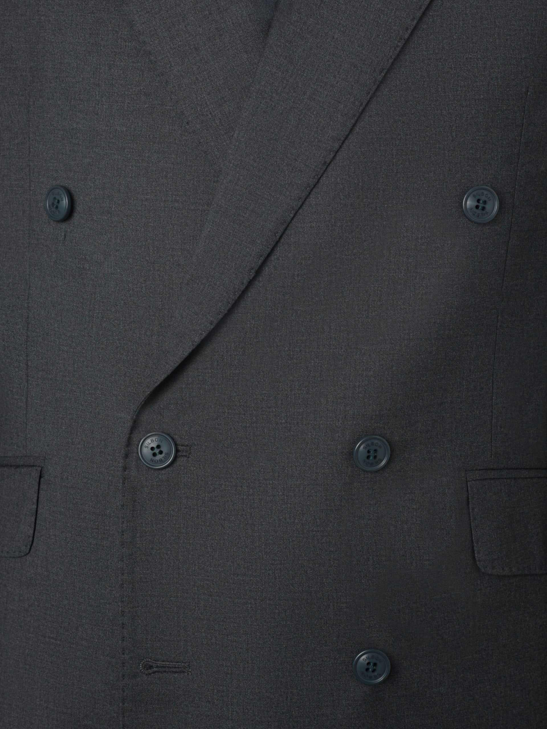 Veste de costume croisée stretch grise