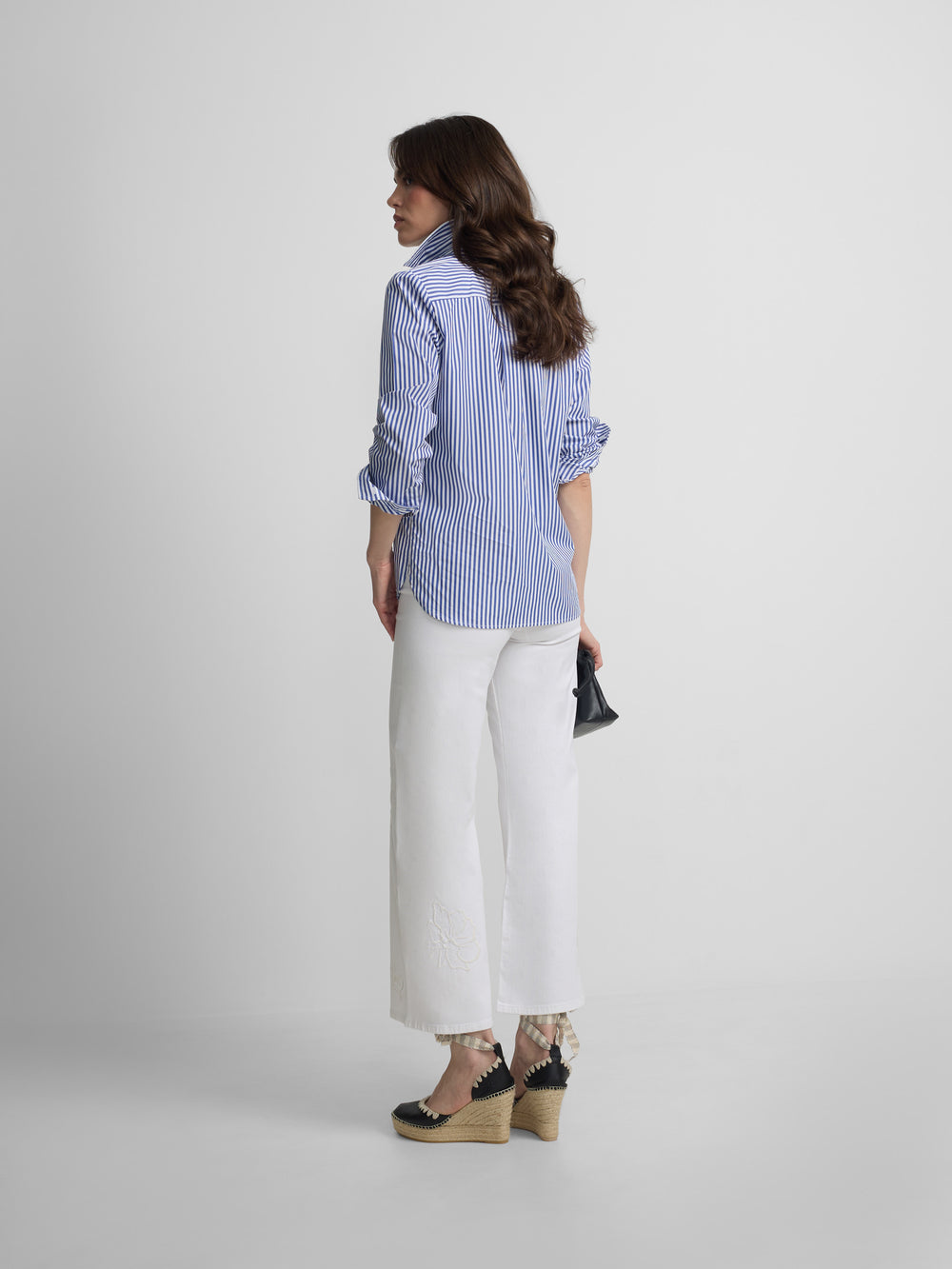 Camisa woman rayas azul y blanco