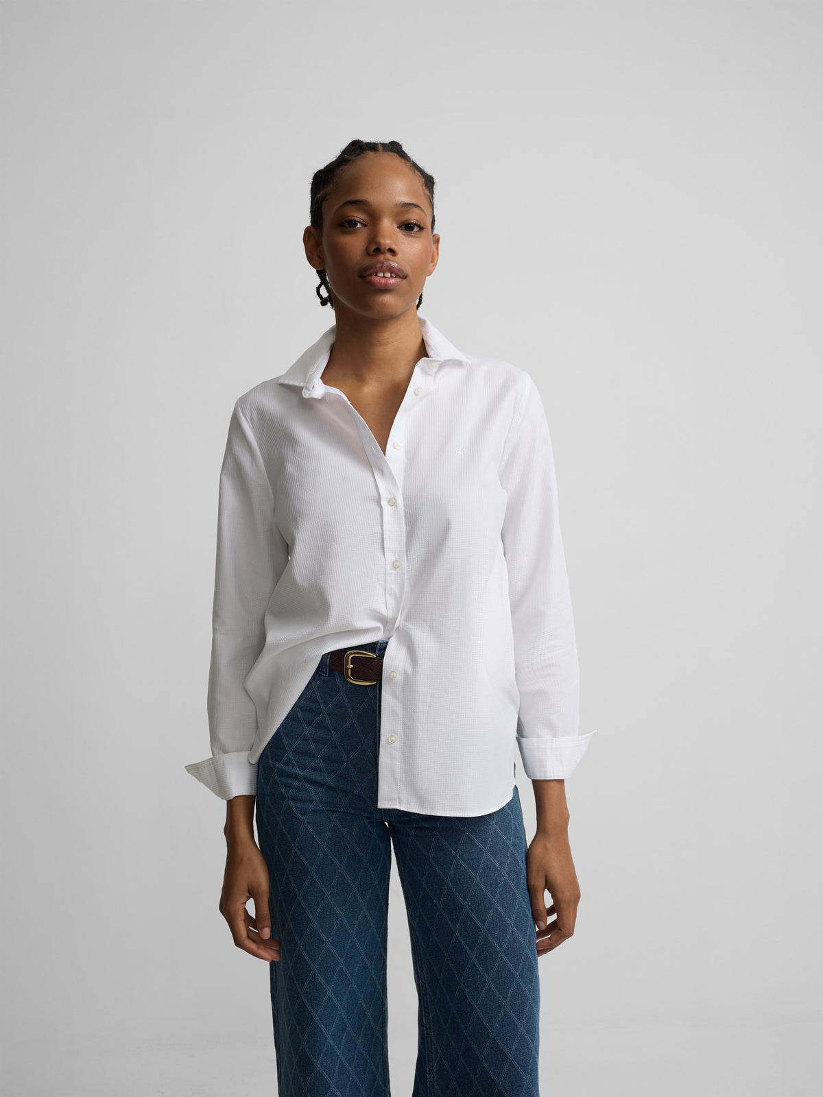 Camisa mulher oxford branco