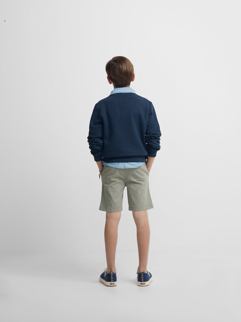 Sudadera kids minilogo rizo azul marino