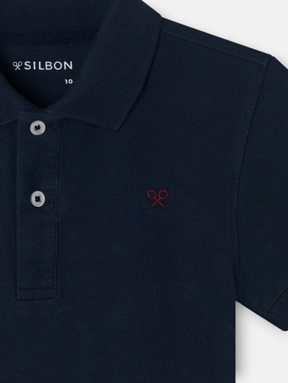 Polo mini raquette classique enfant bleu marine