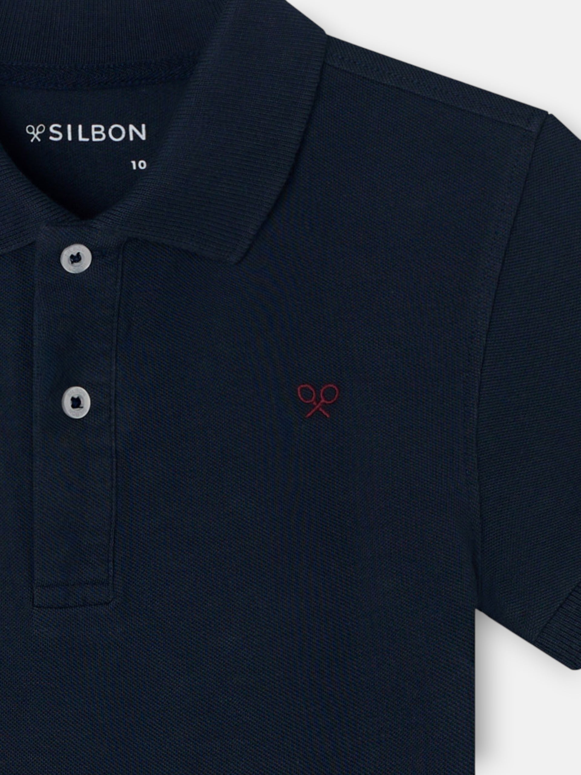 Polo clássico infantil miniraquete azul-marinho