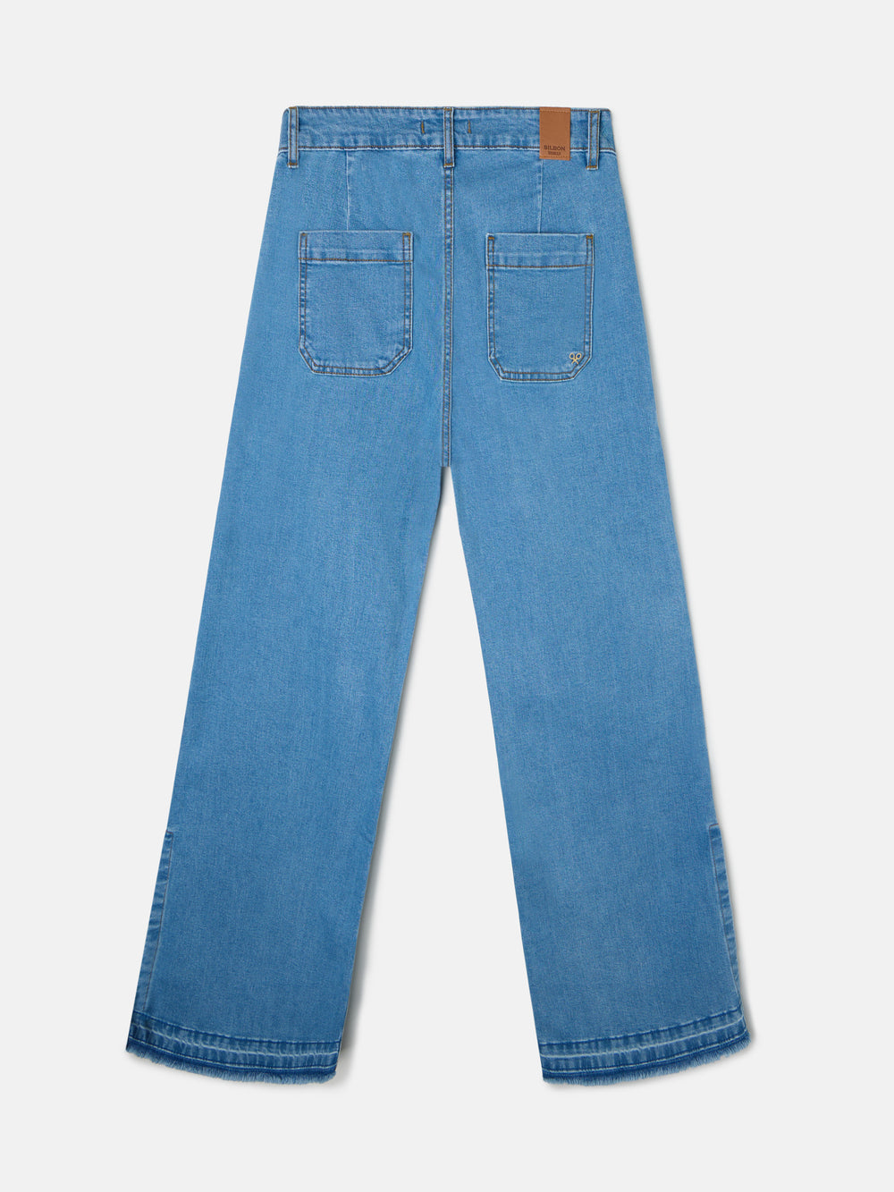 Pantalon culotte bolsillos denim