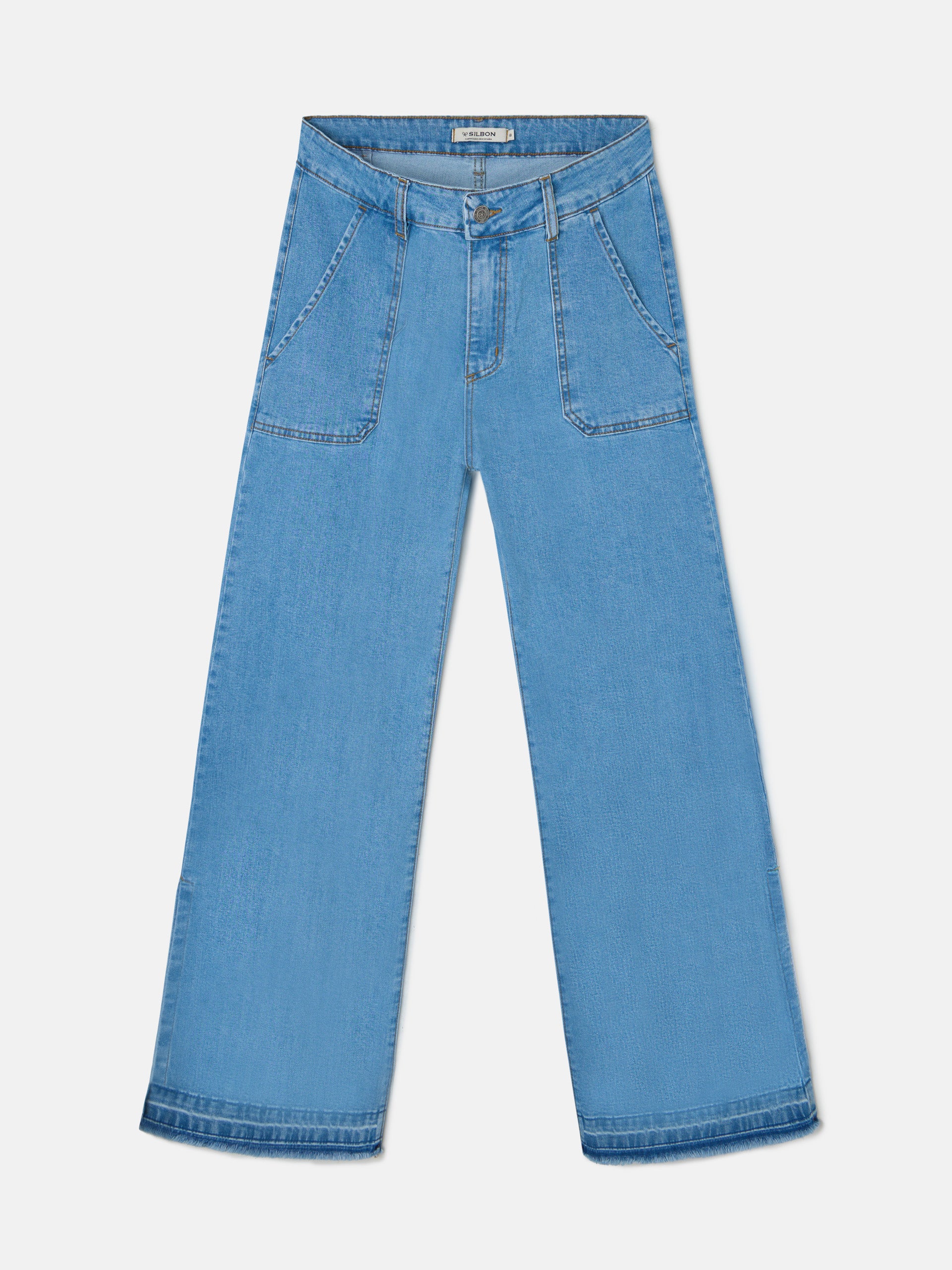 Pantalon culotte poches denim