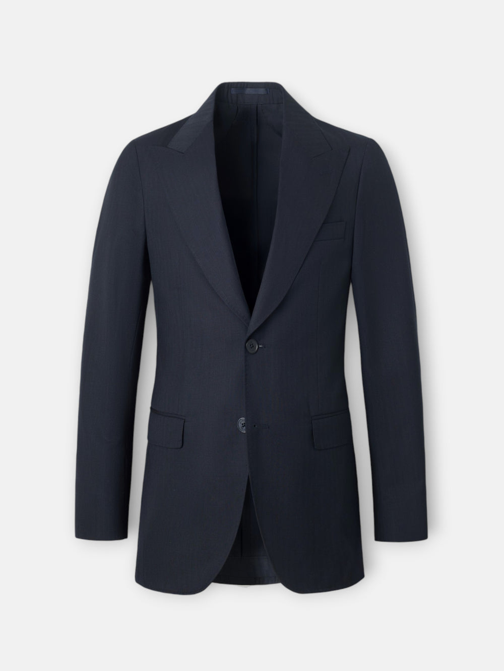 Americana traje herringbone azul marino