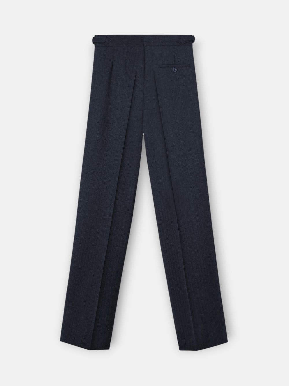 Pantalon traje herringbone azul marino