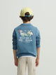 Sudadera kids roar like a dino azul