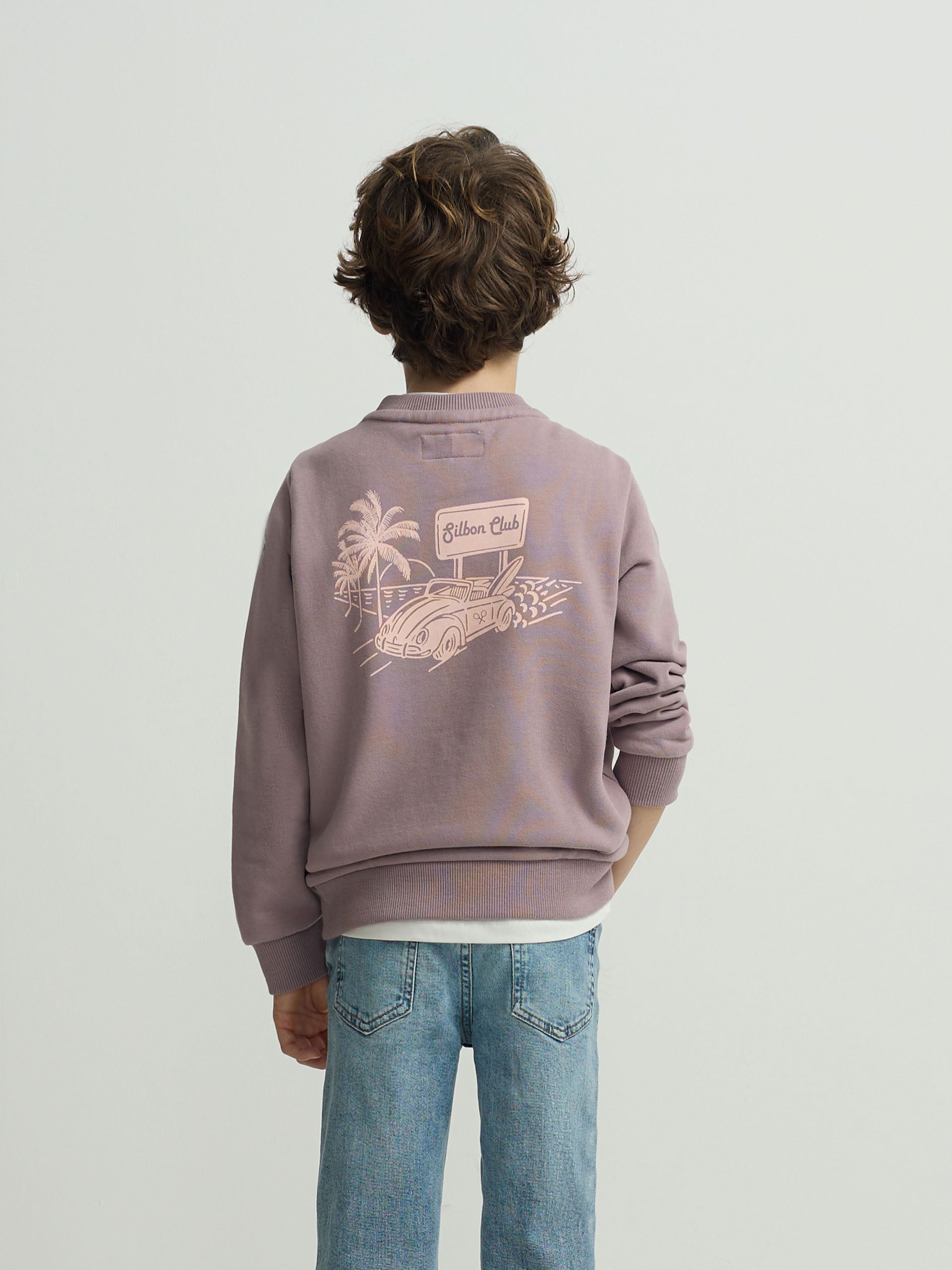 Sudadera kids Silbon club burdeos
