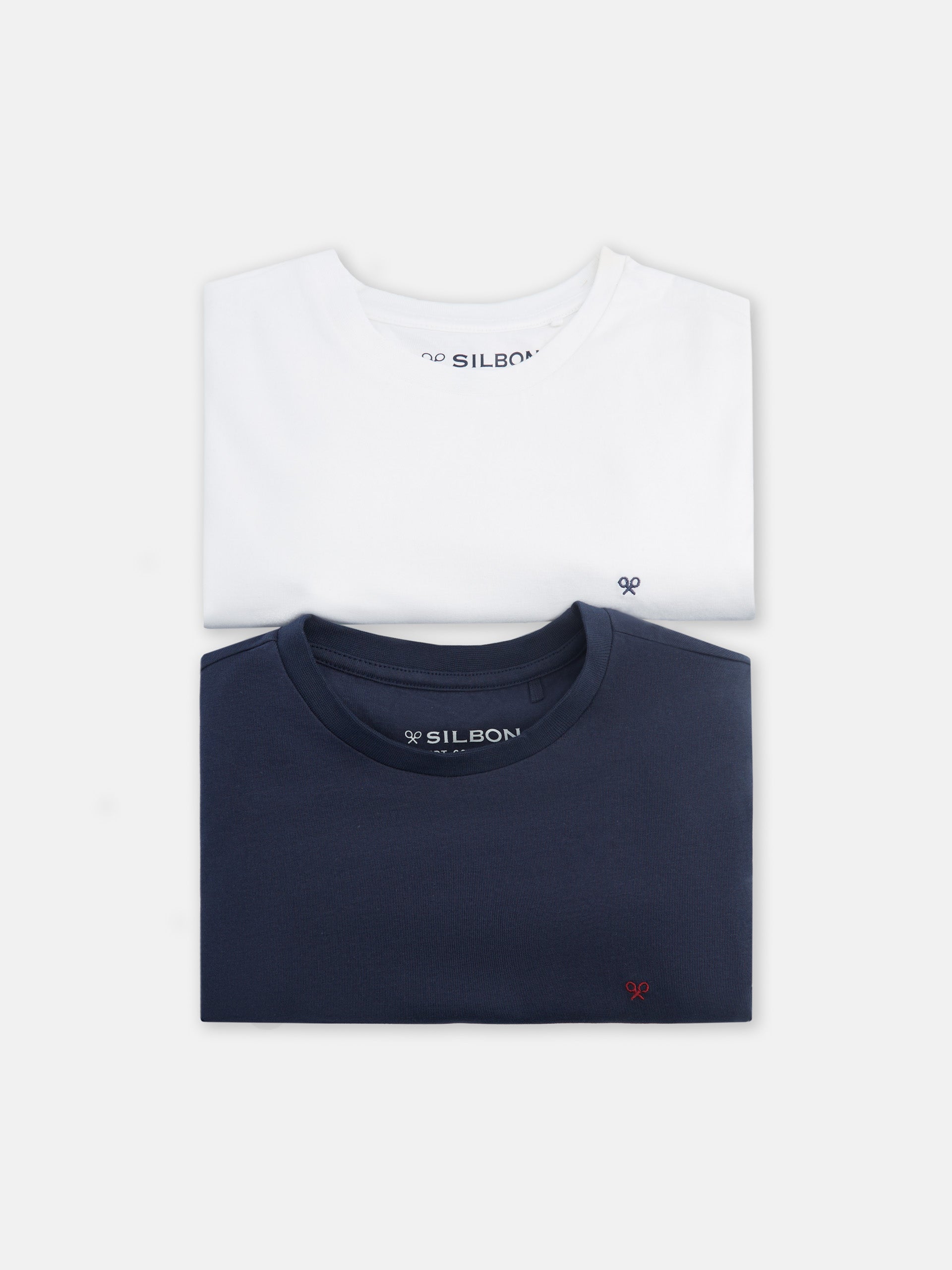 Pack 2x camiseta miniraqueta blanca marina