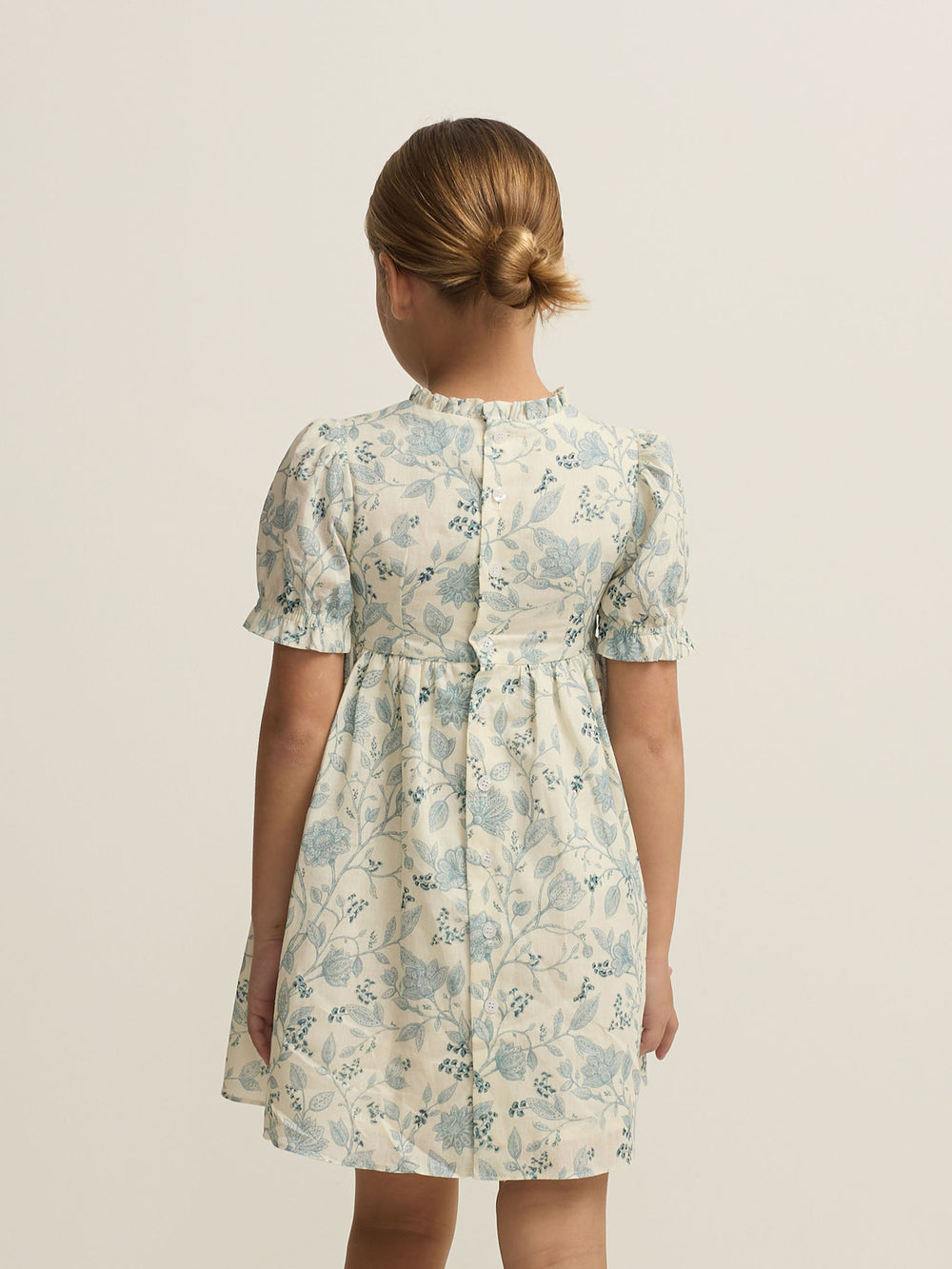 Robe de fille à imprimé bleu clair