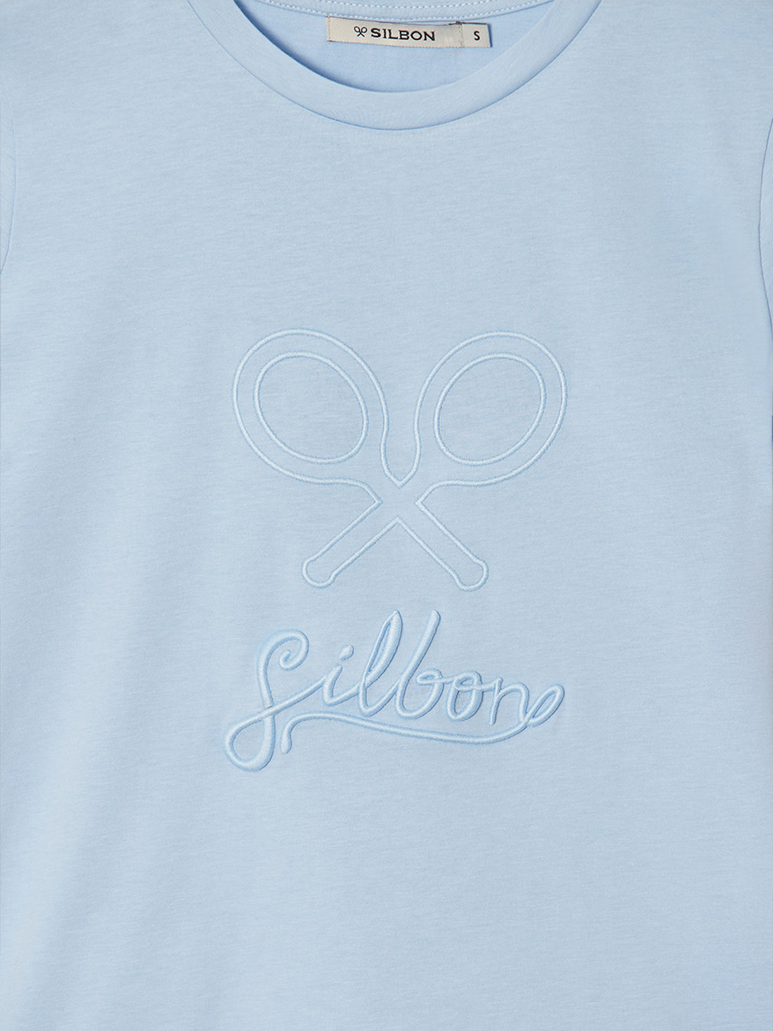 Camisola clássica de mulher azul celeste