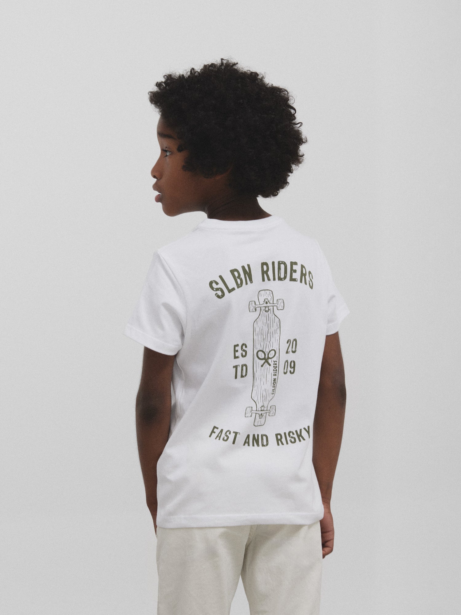 Camiseta kids silbon riders blanca