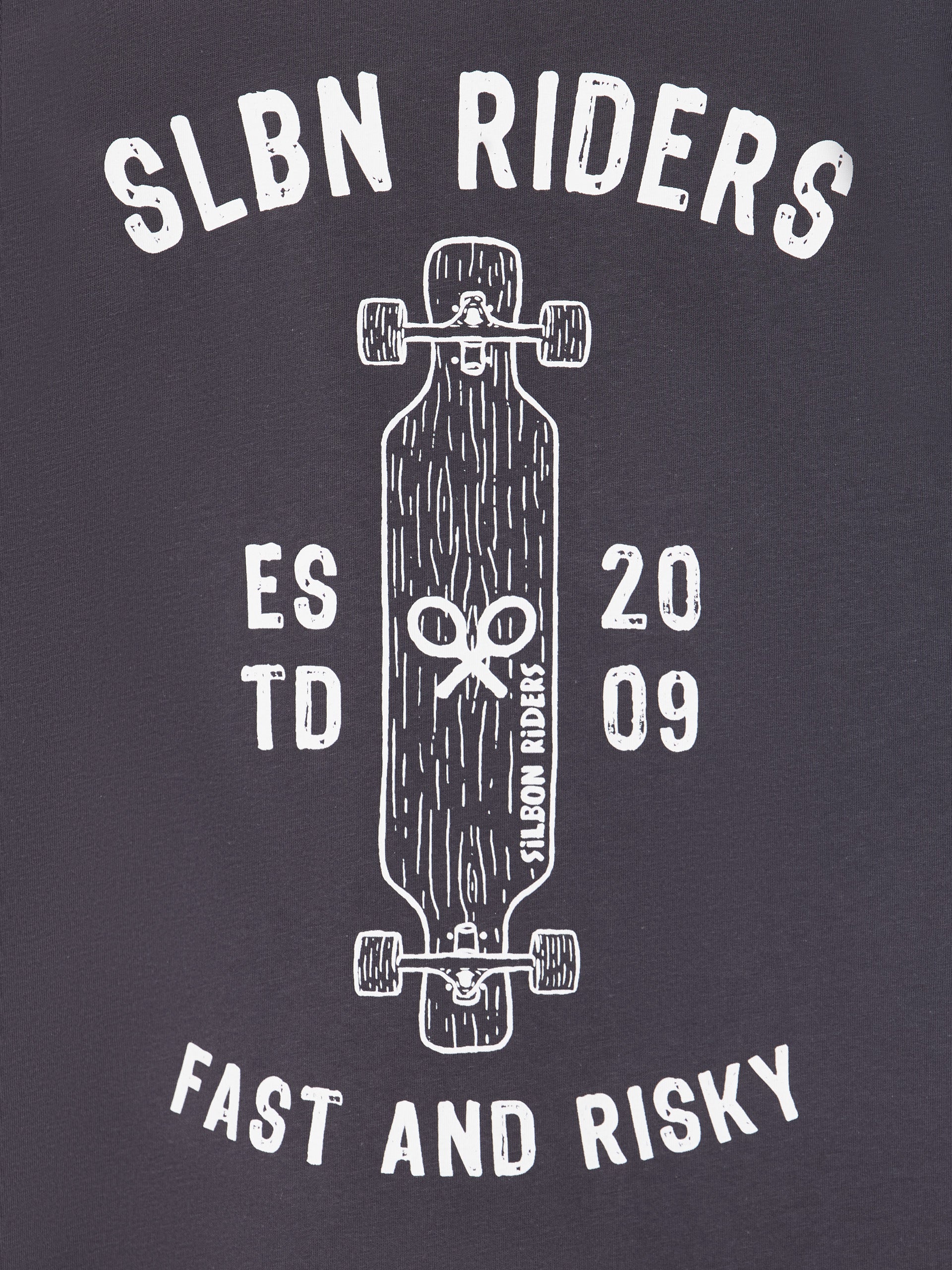 Camiseta silbon riders gris oscuro