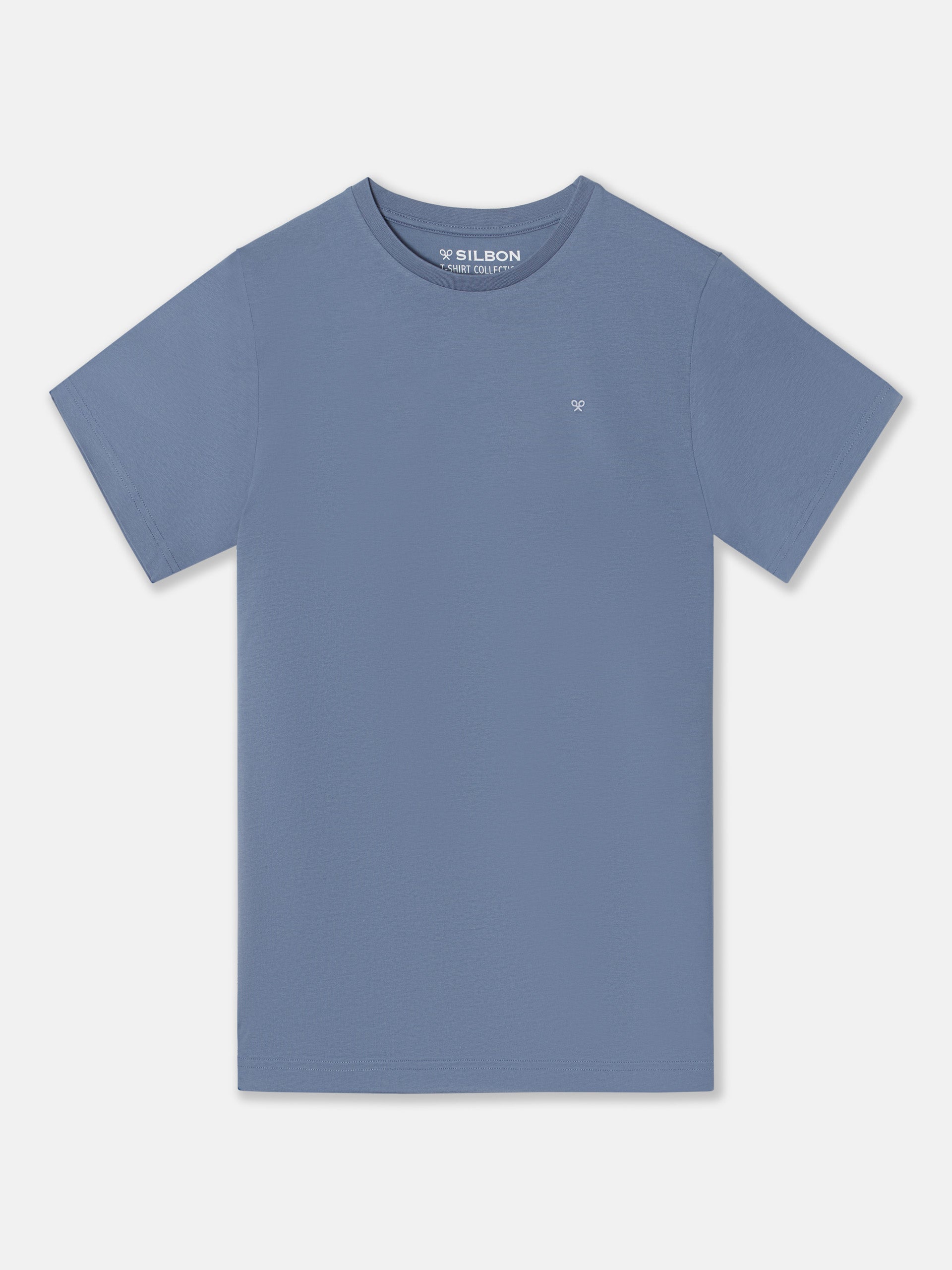 Camiseta silbon minilogo azul