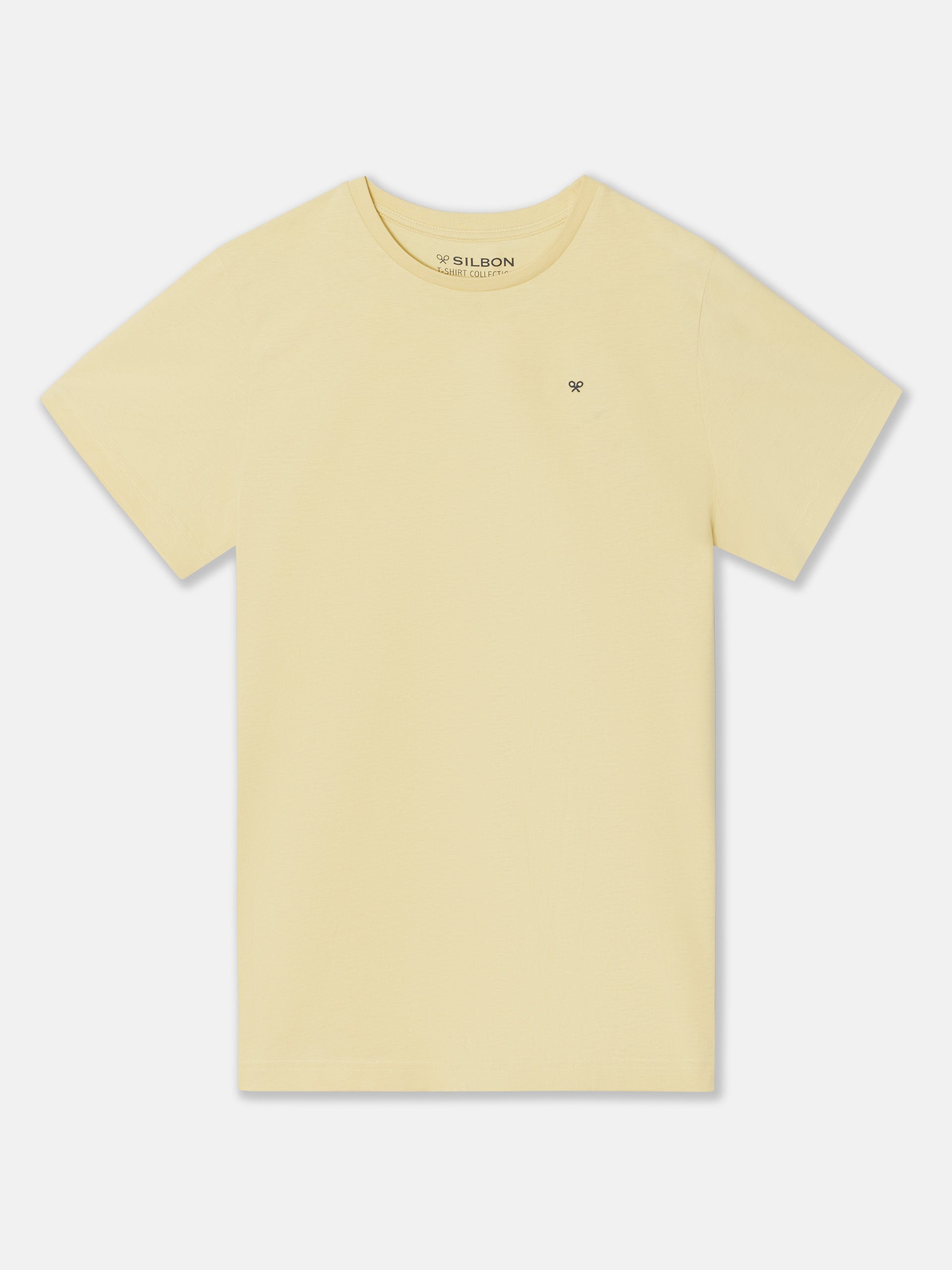 Camiseta silbon minilogo amarillo