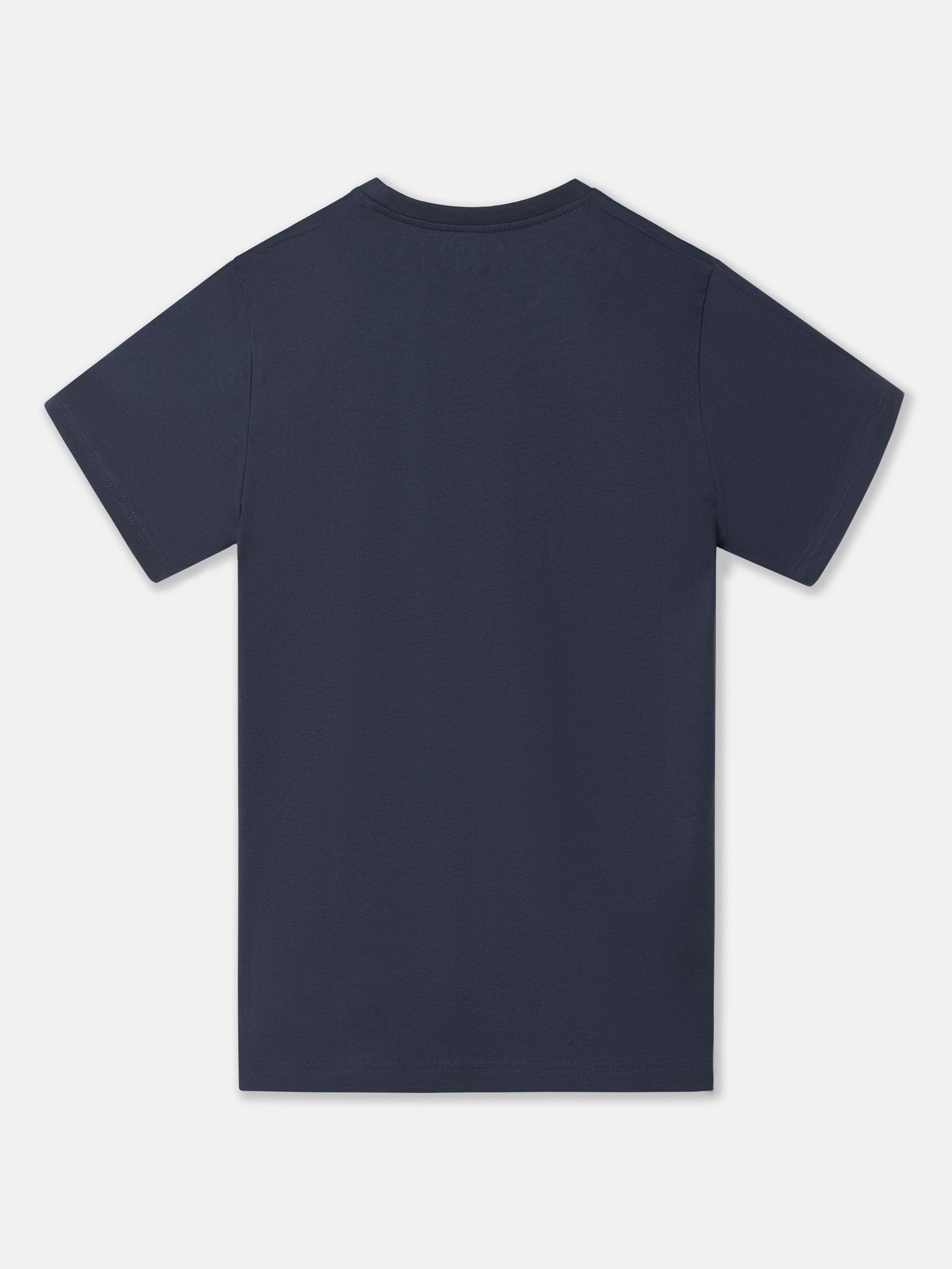Camiseta silbon raqueta media azul marino