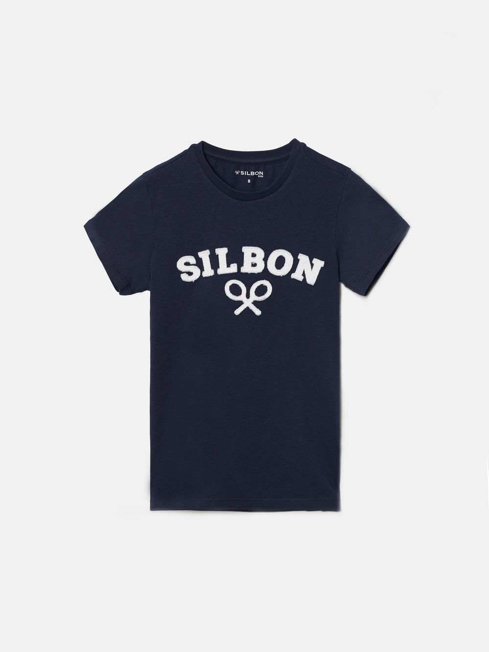 Camiseta kids raqueta media azul marino