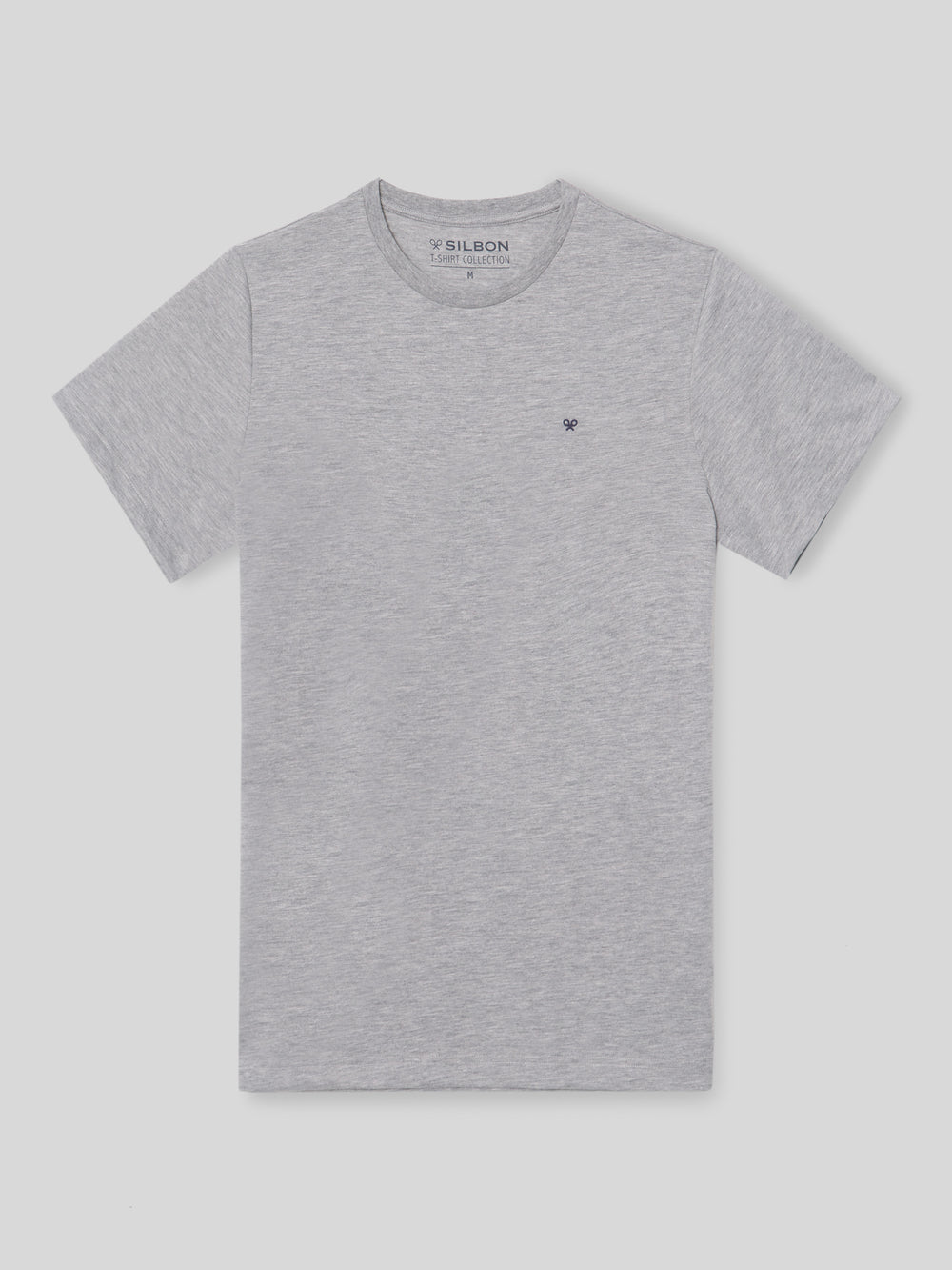 Camiseta silbon minilogo gris