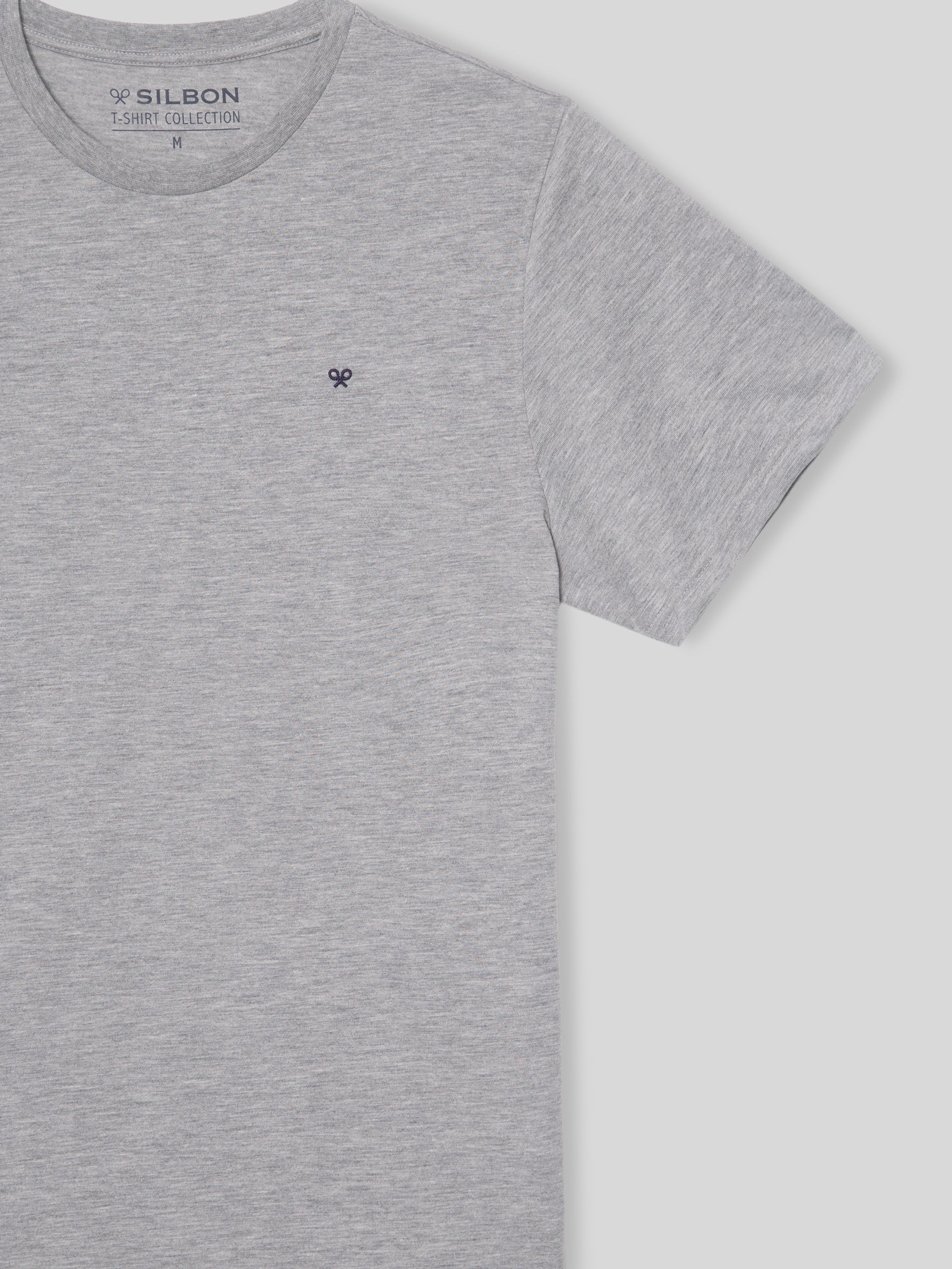 Camiseta silbon minilogo gris