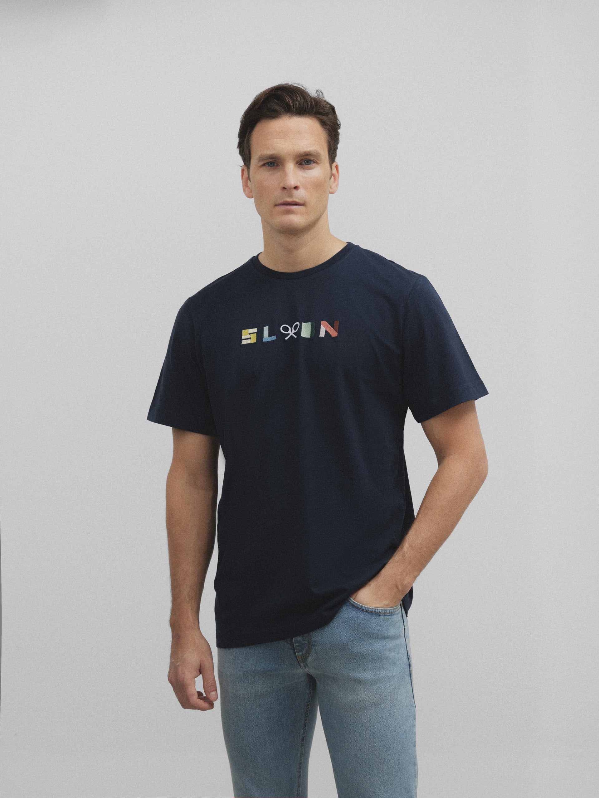 Camiseta SLBN azul marino
