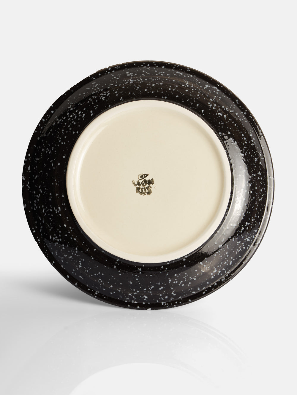 Plato llano ceramico esmalte bicolor