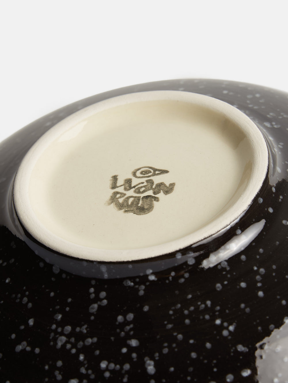 Plato hondo ceramico esmalte bicolor