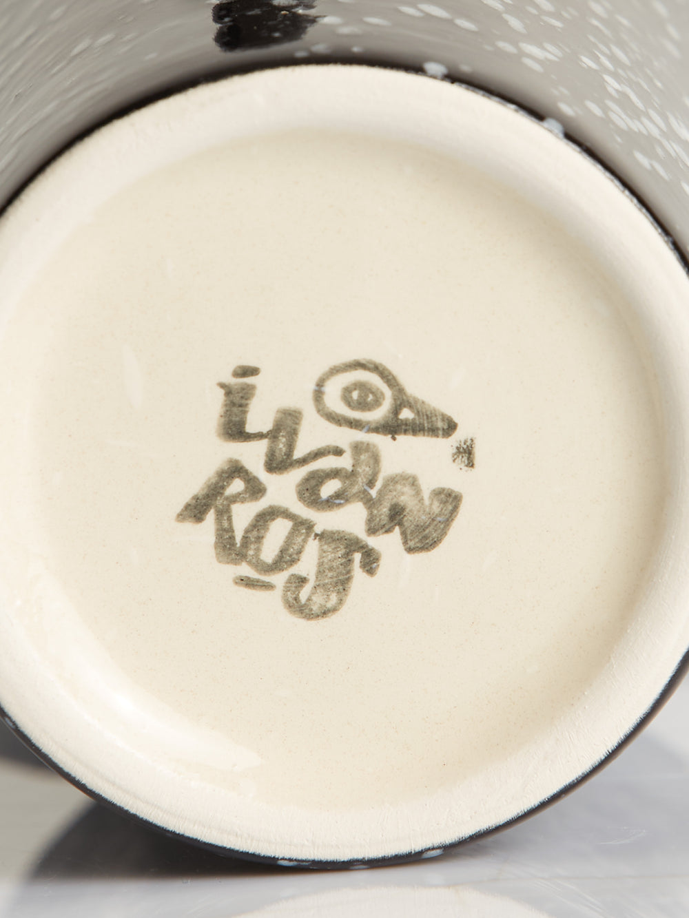 Taza ceramica esmalte bicolor