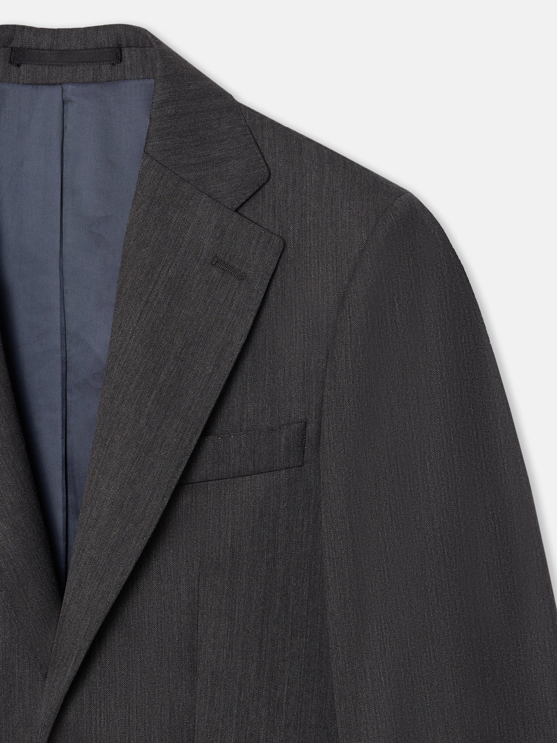 Classic gray herringbone suit jacket
