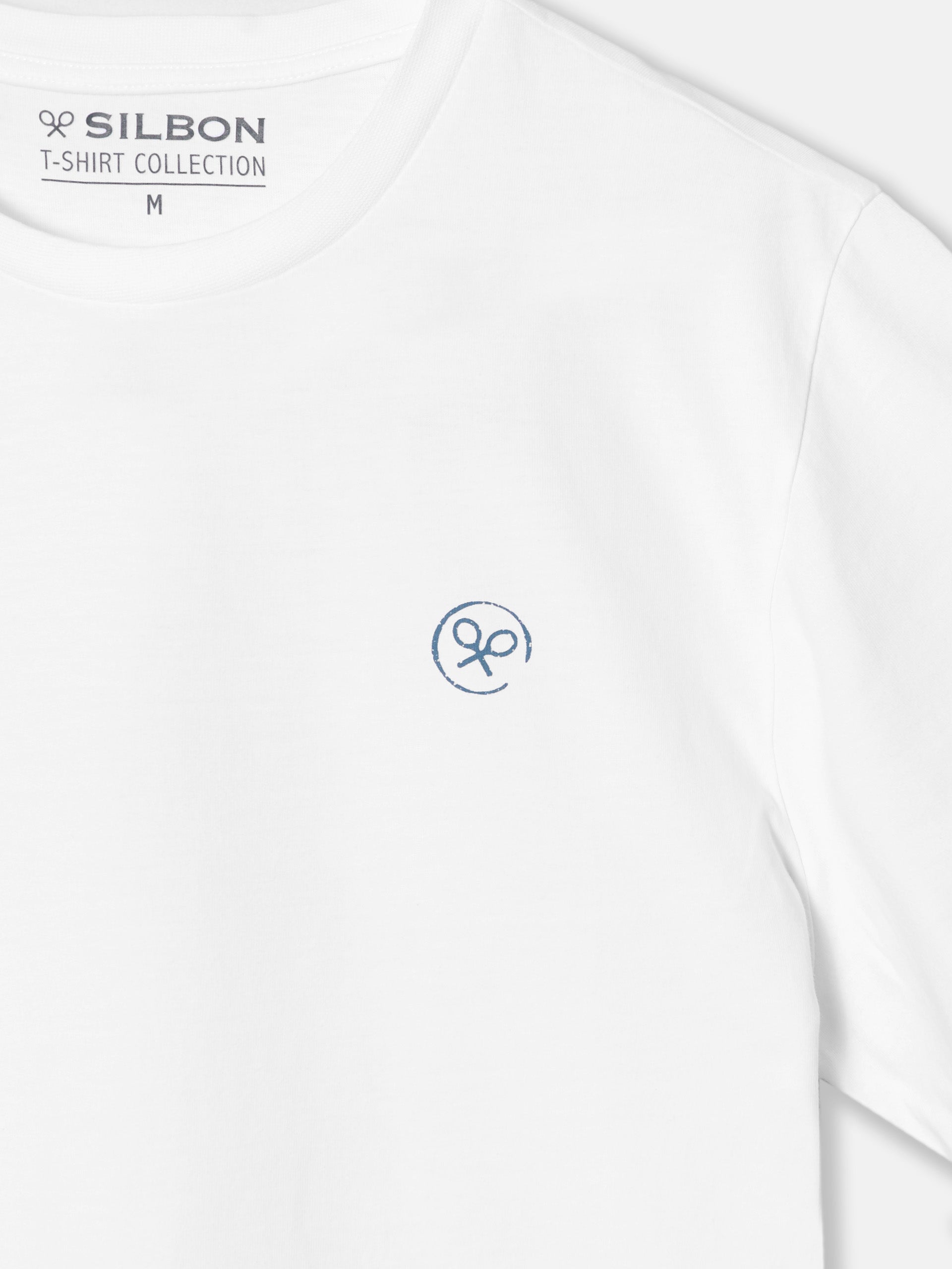 Camiseta circulo raqueta blanca