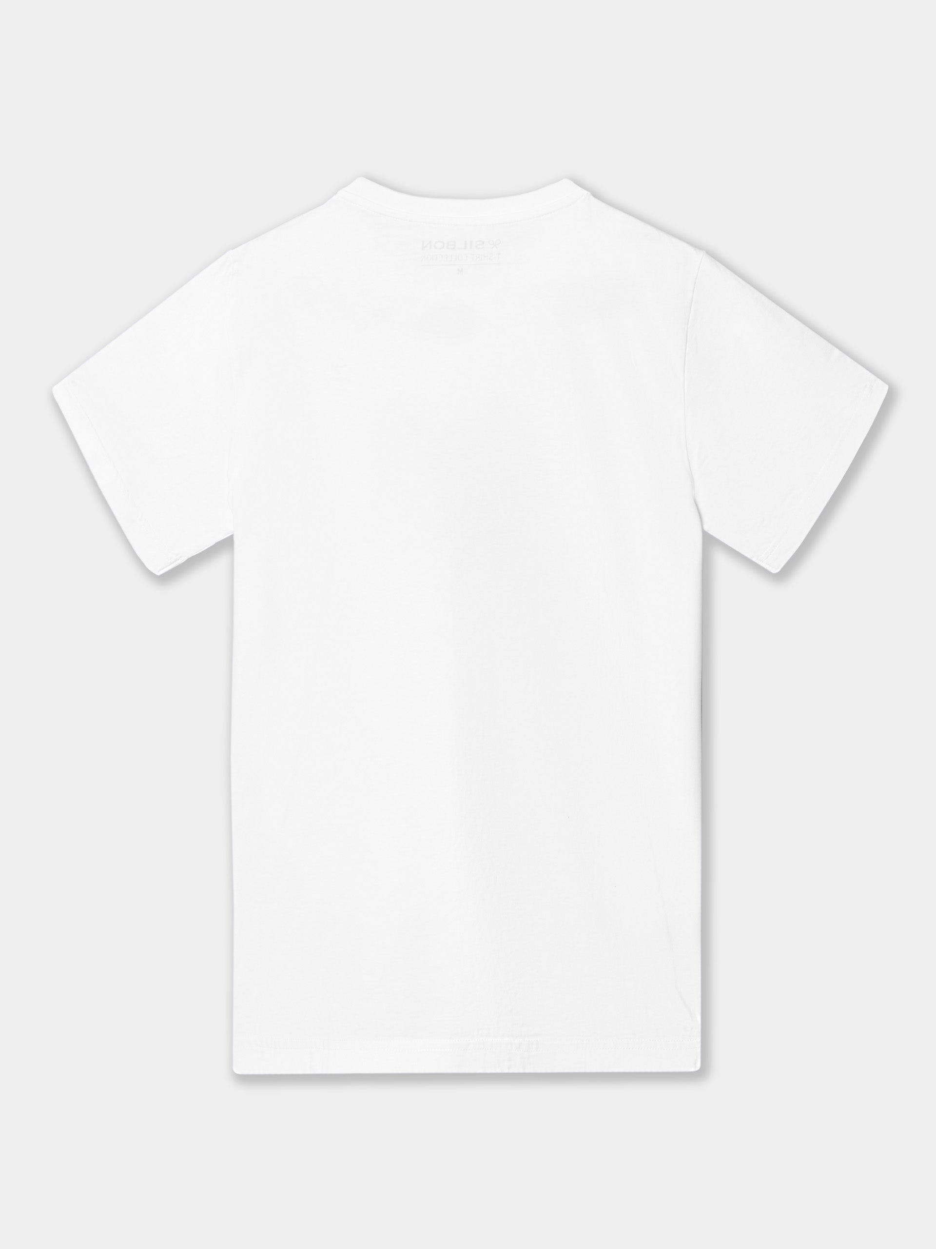 Camiseta raqueta bordada blanca