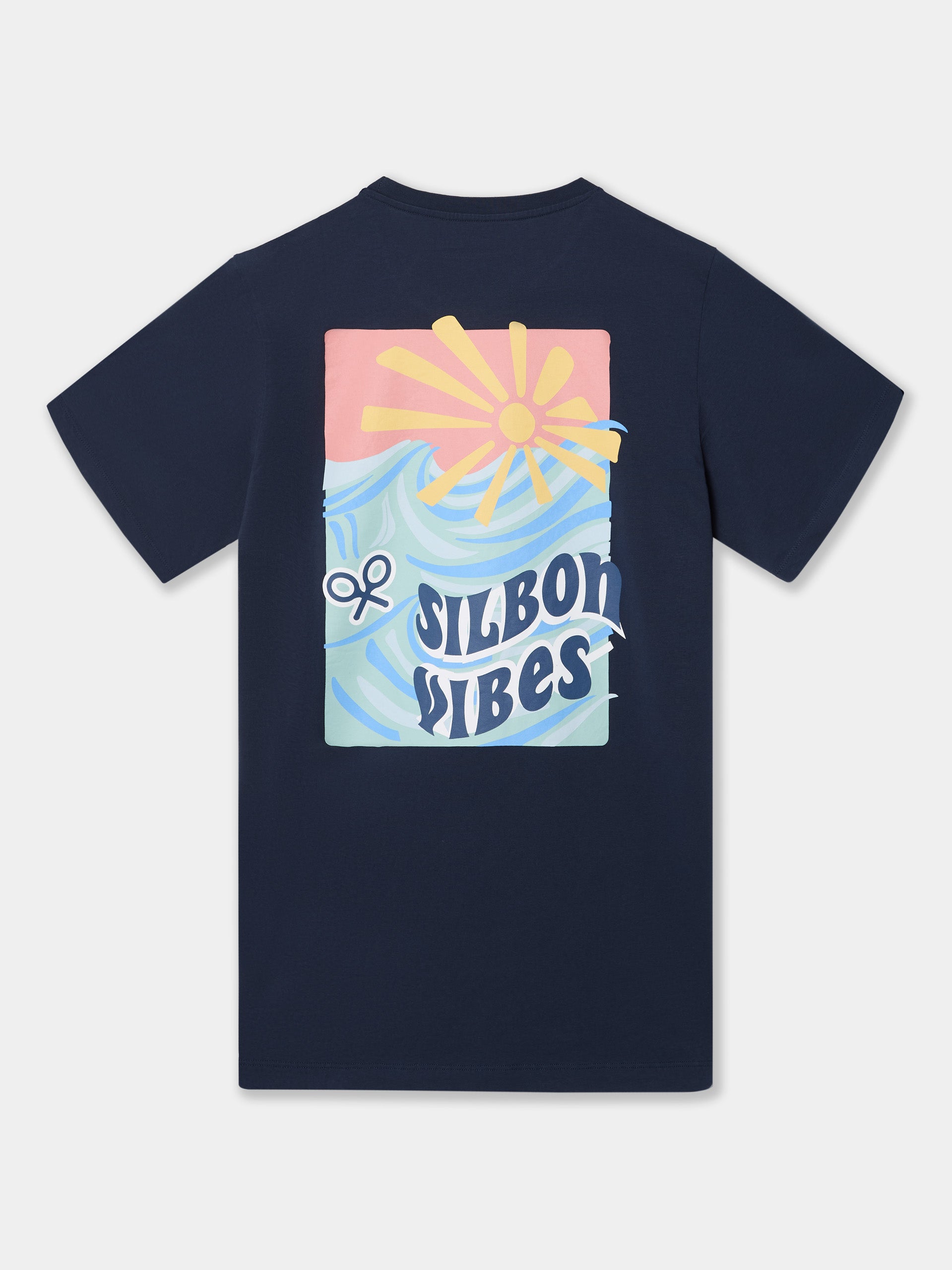Camiseta silbon vibes azul marino