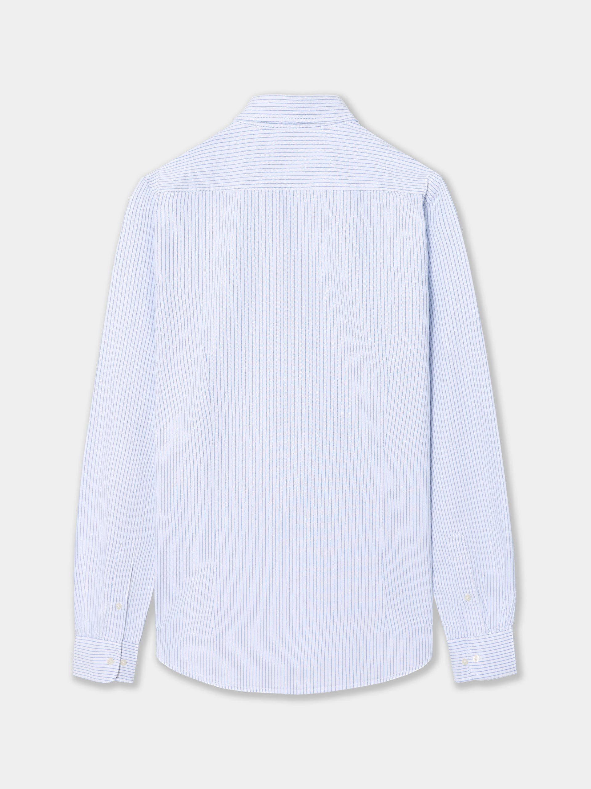 Camisa sport oxford raya fina azul blanca