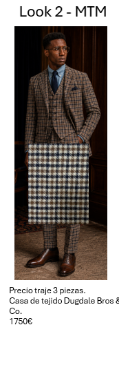 Traje MTM minicuadros