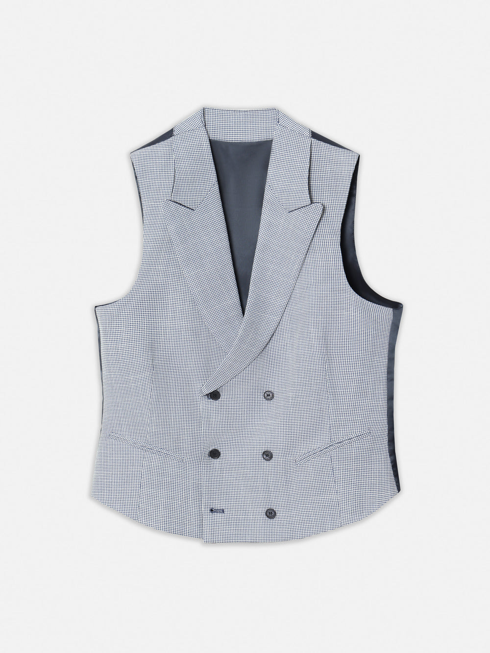 Chaleco chaque clasico pata de gallo azul