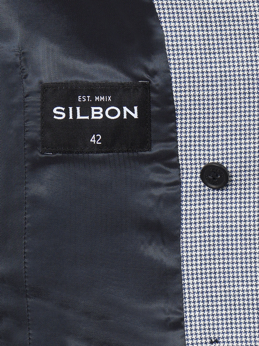 Chaleco chaque clasico pata de gallo azul