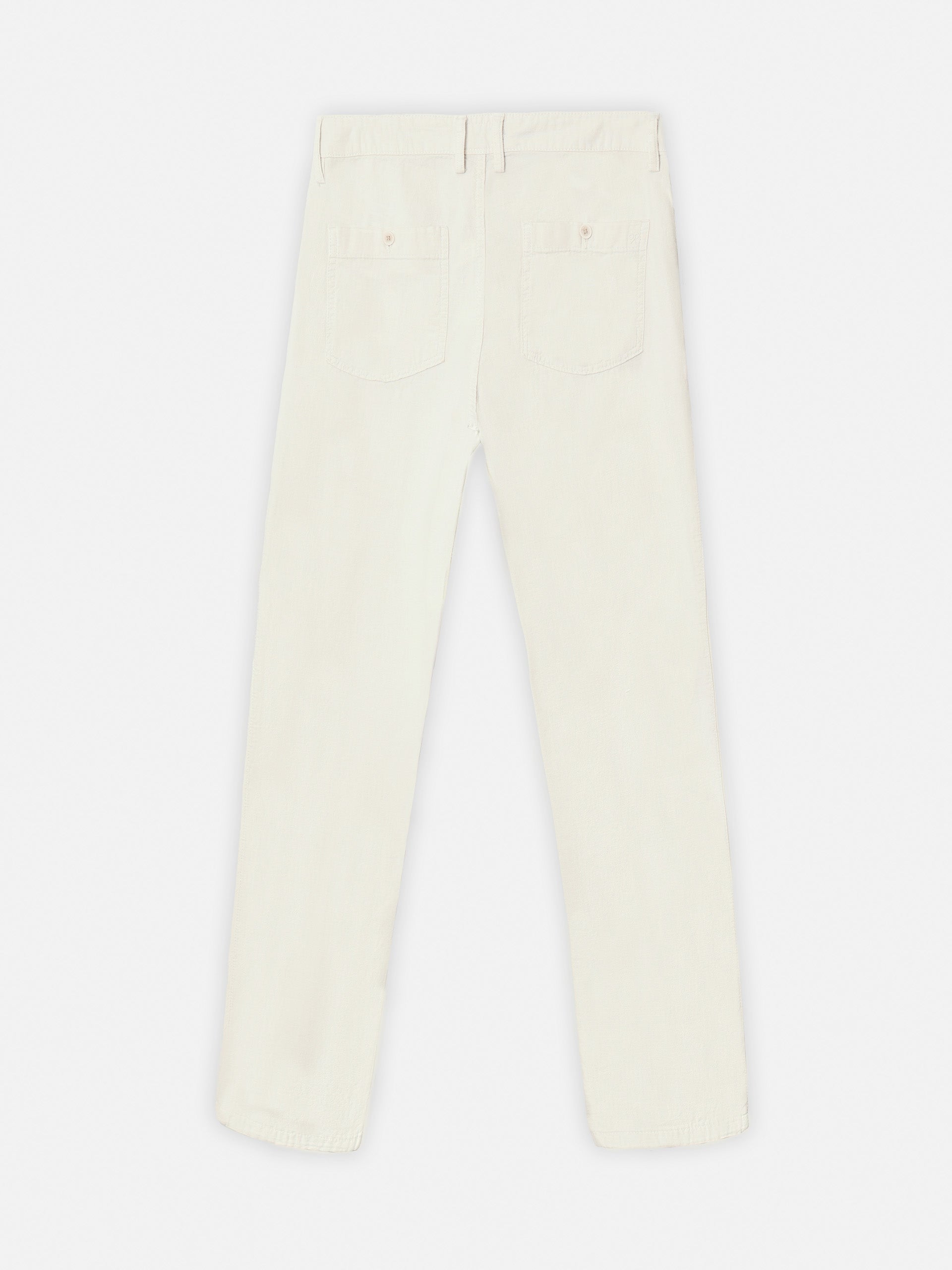 Pantalon sport chino lino beige claro