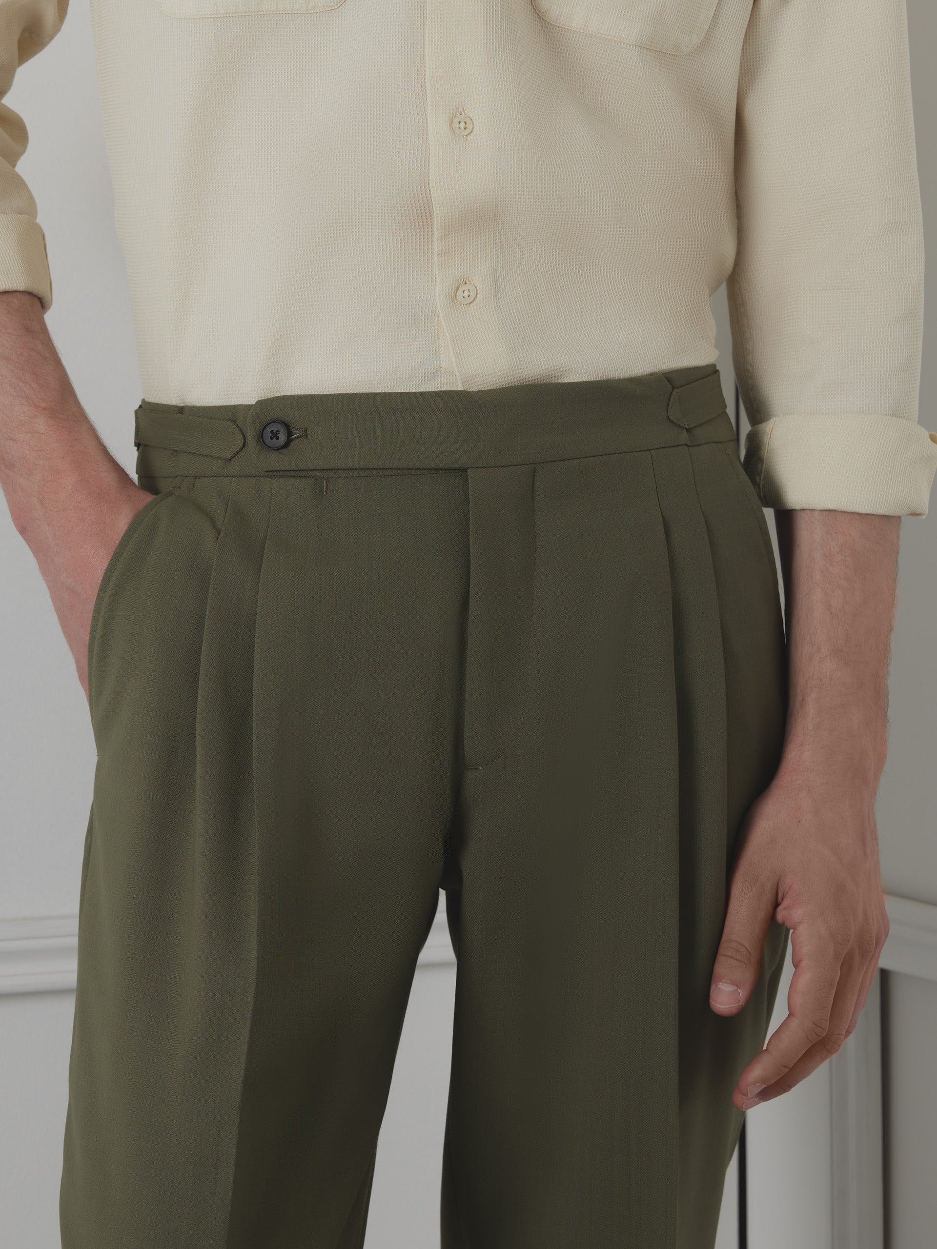 Pantalón vestir silbon unique prolonga verde