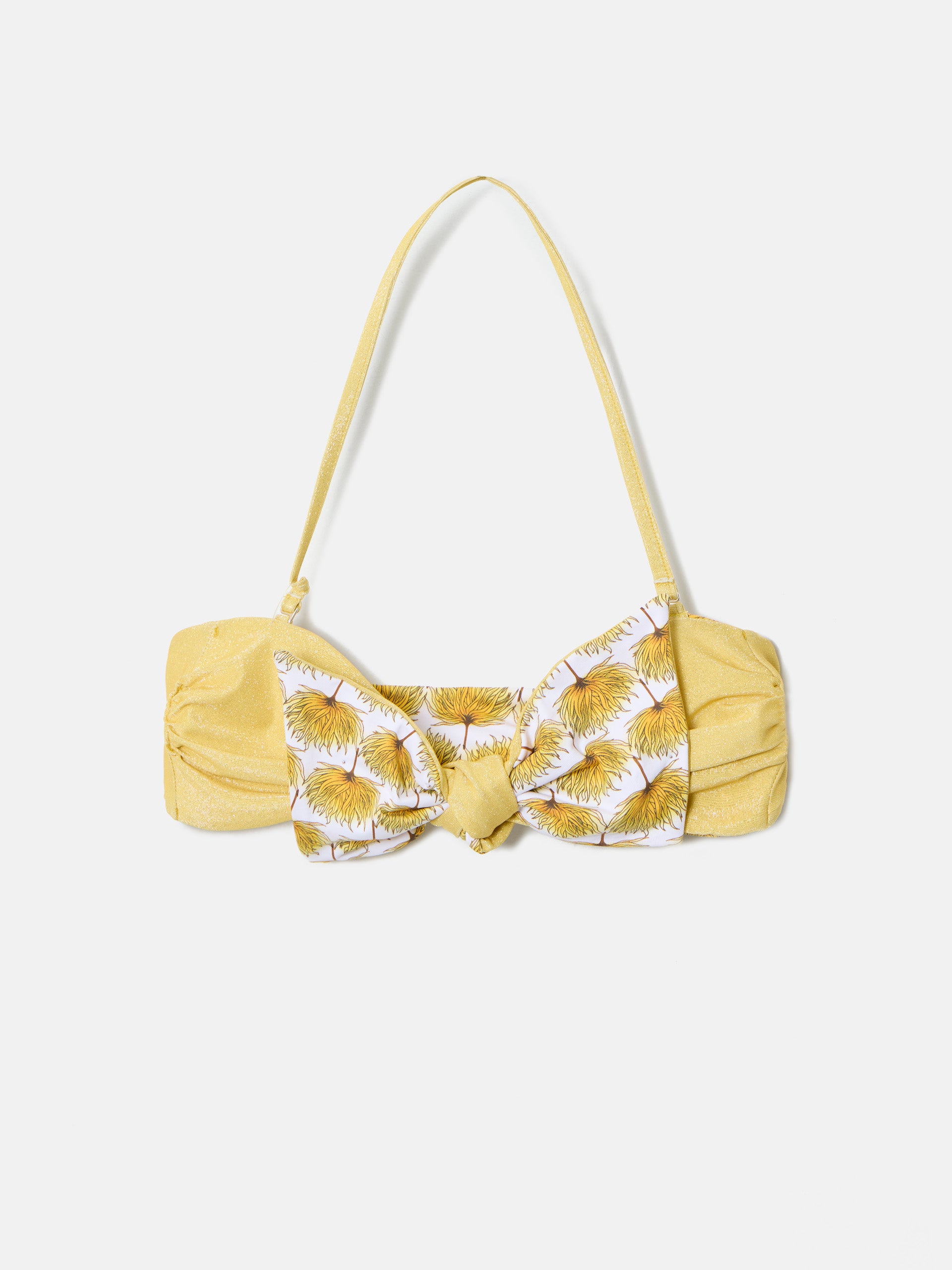 Top bikini reversible estampado amarillo