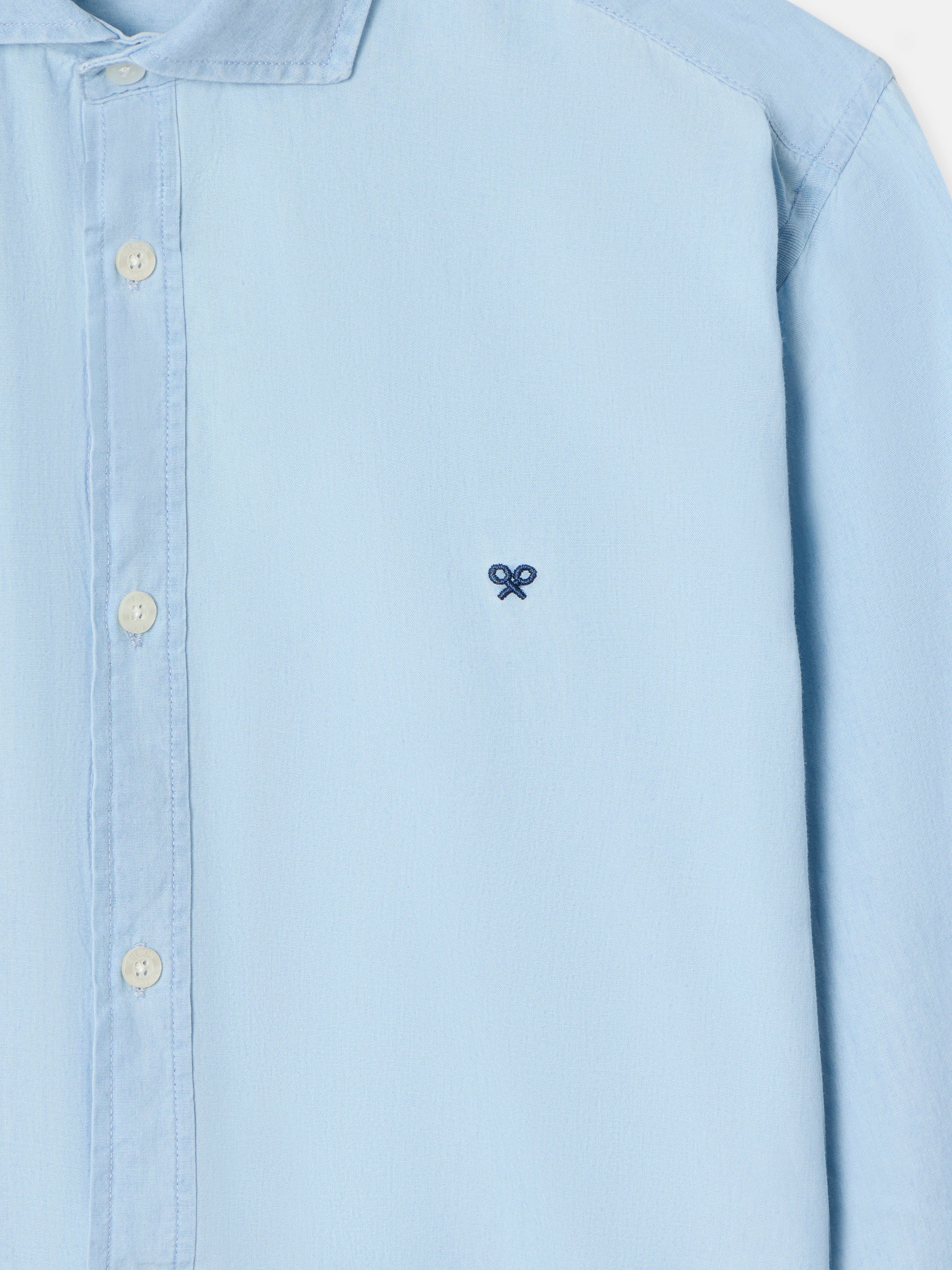 Camisa sport denim cutaway azul claro