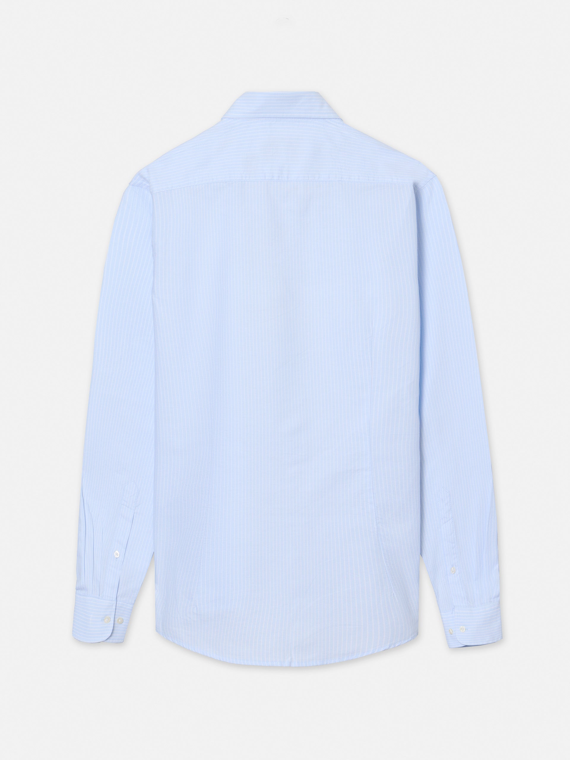 Camisa sport oxford raya fina blanca celeste