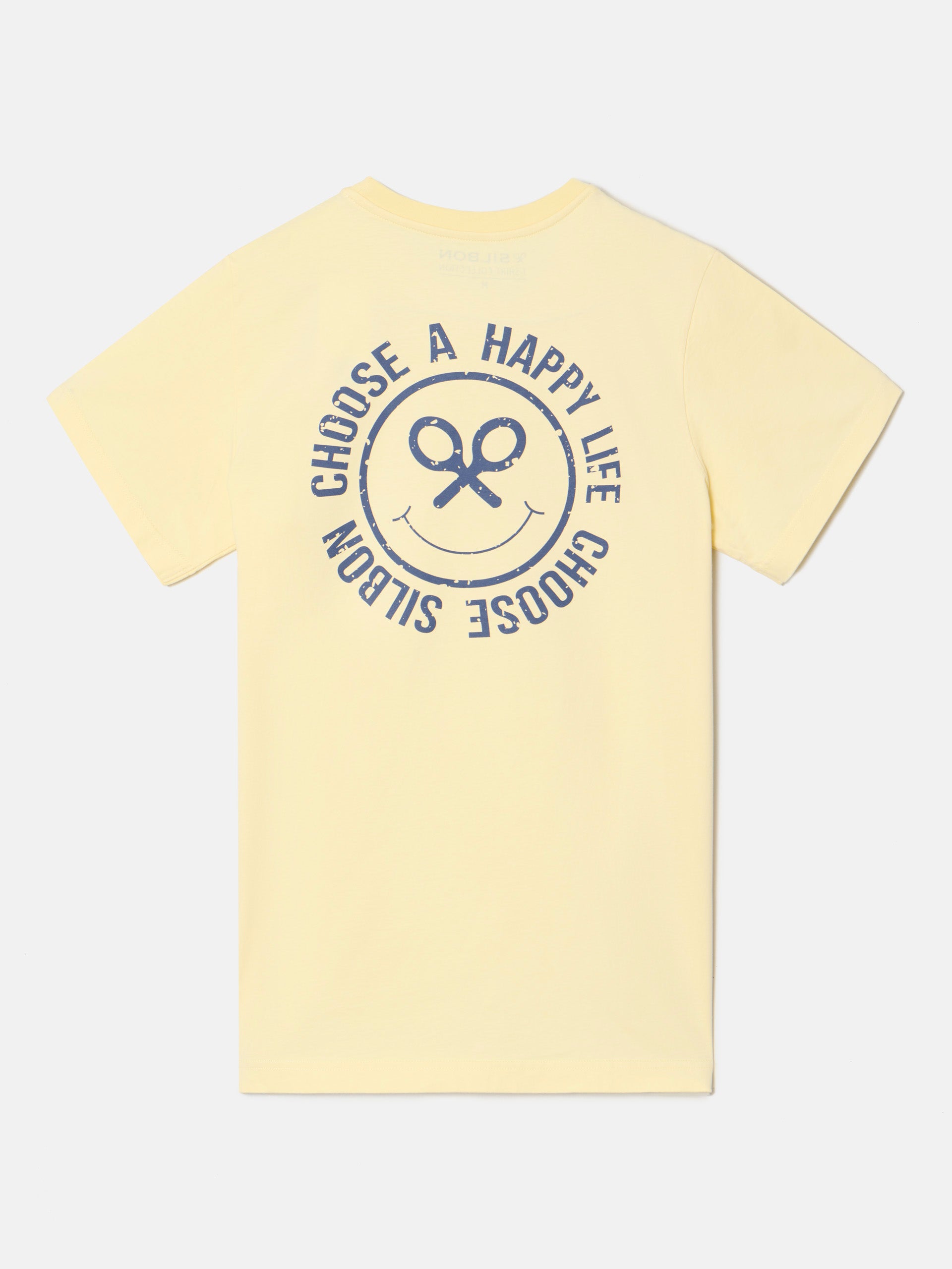 Camiseta happy life amarilla