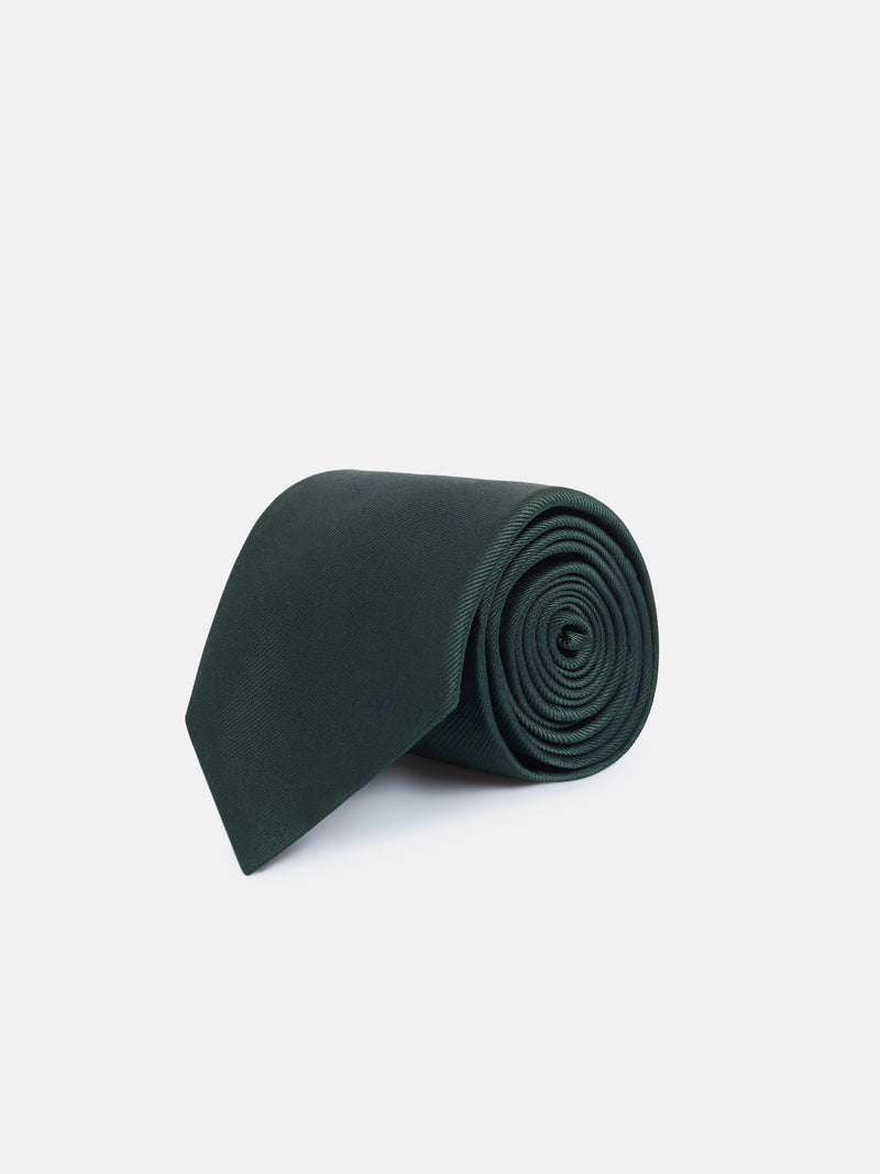 Gravata Silbon verde com bolinhas