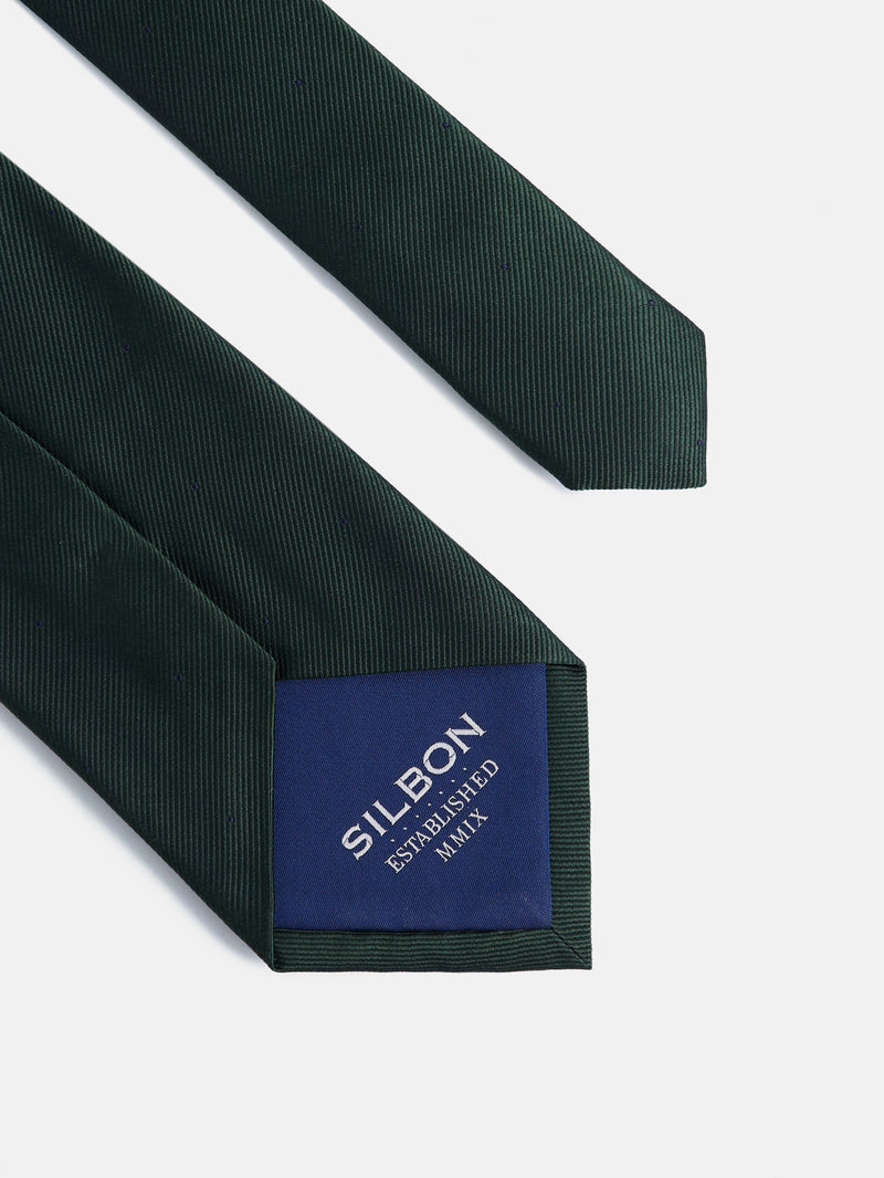 Gravata Silbon verde com bolinhas