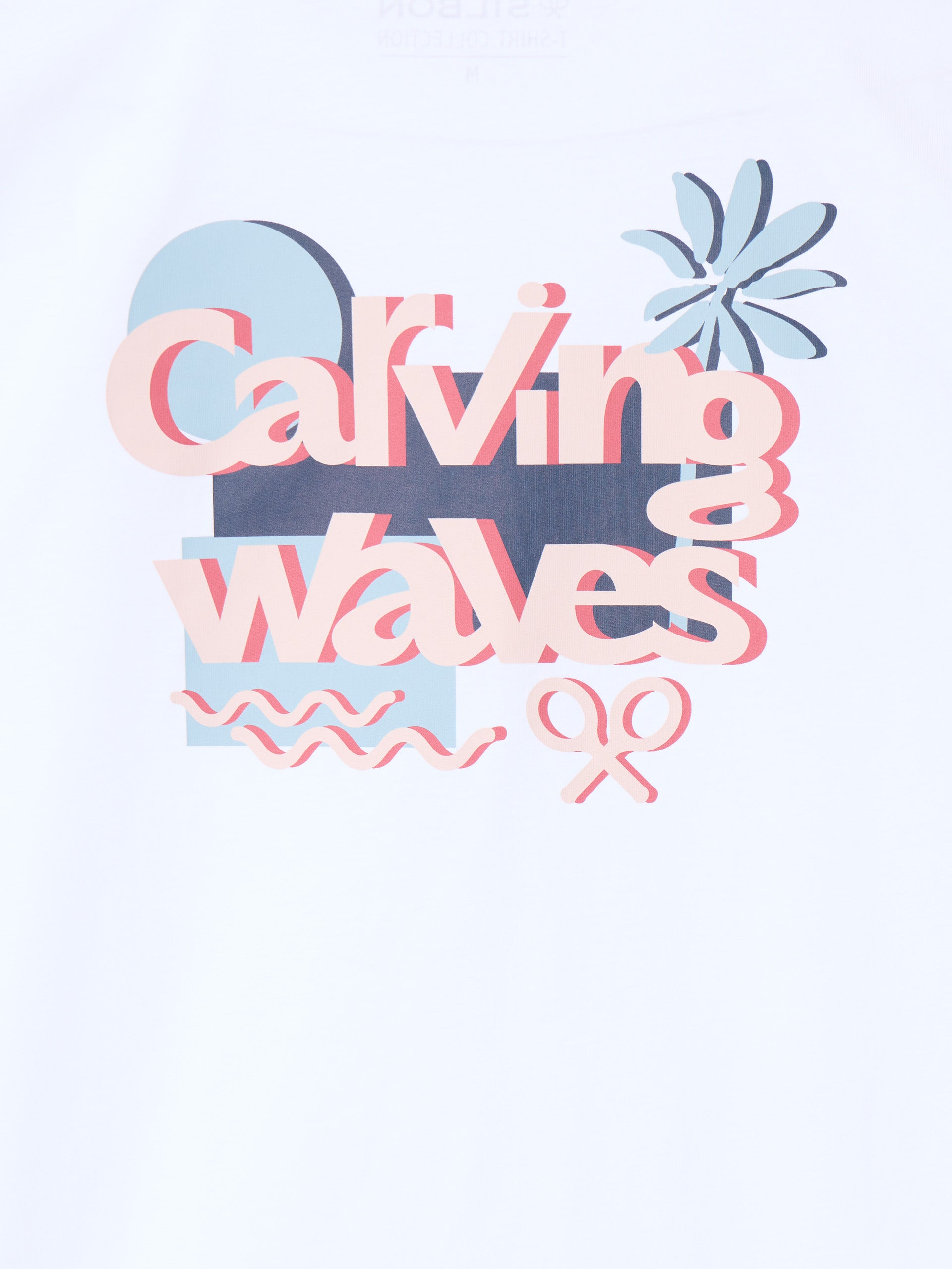 Camiseta carving waves blanca